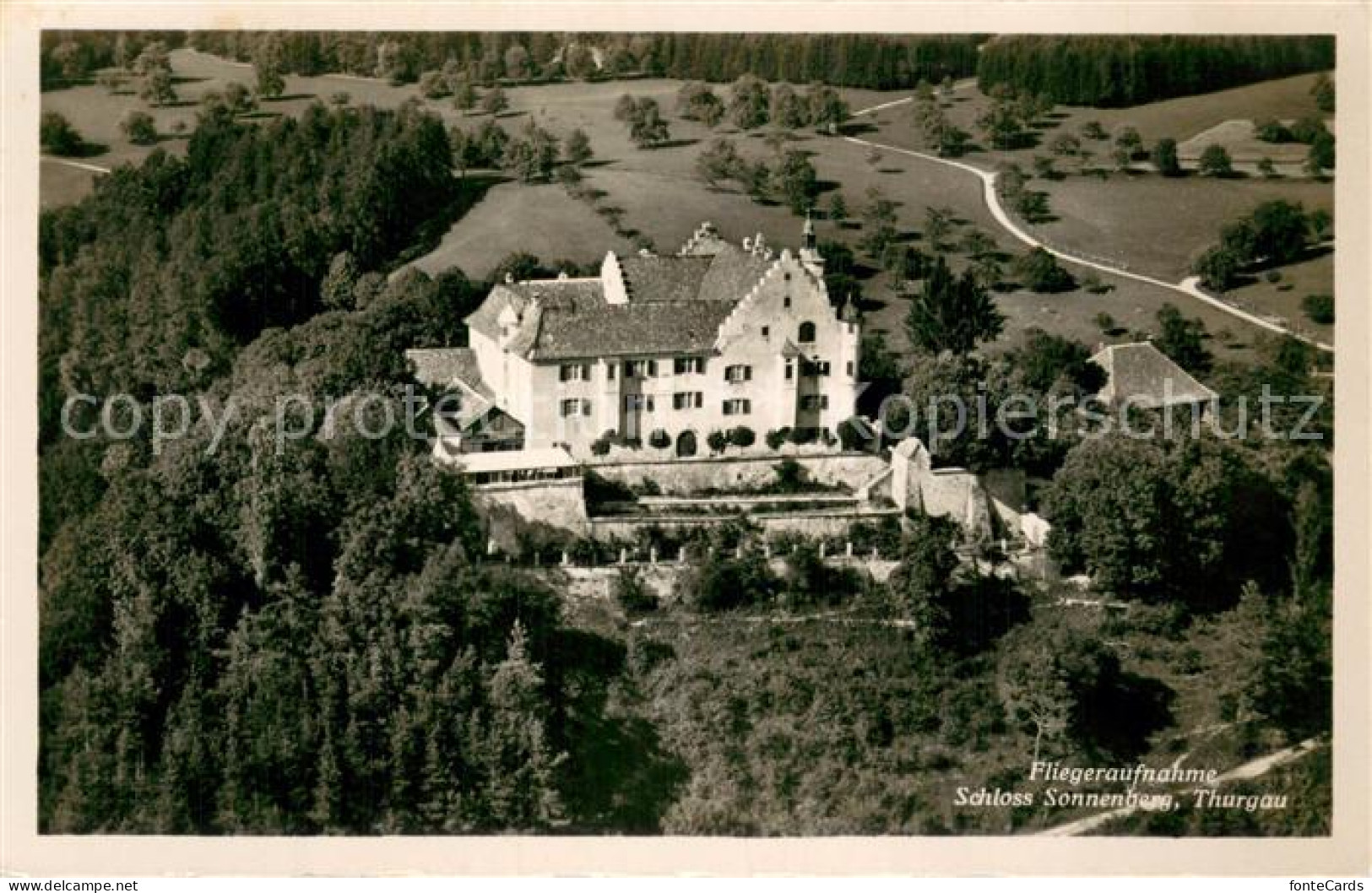 13769877 Stettfurt Schloss Sonnenberg Fliegeraufnahme Stettfurt - Sonstige & Ohne Zuordnung