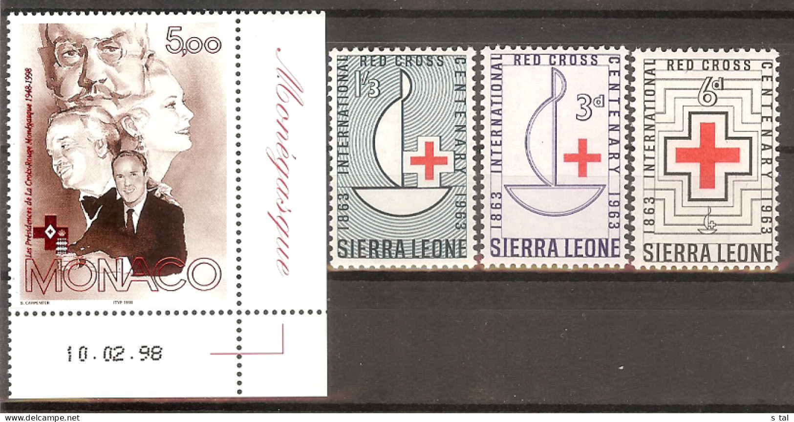 MONACO,SIERRA LEONE Red Cross Set 4 Stamps MNH - Croix-Rouge