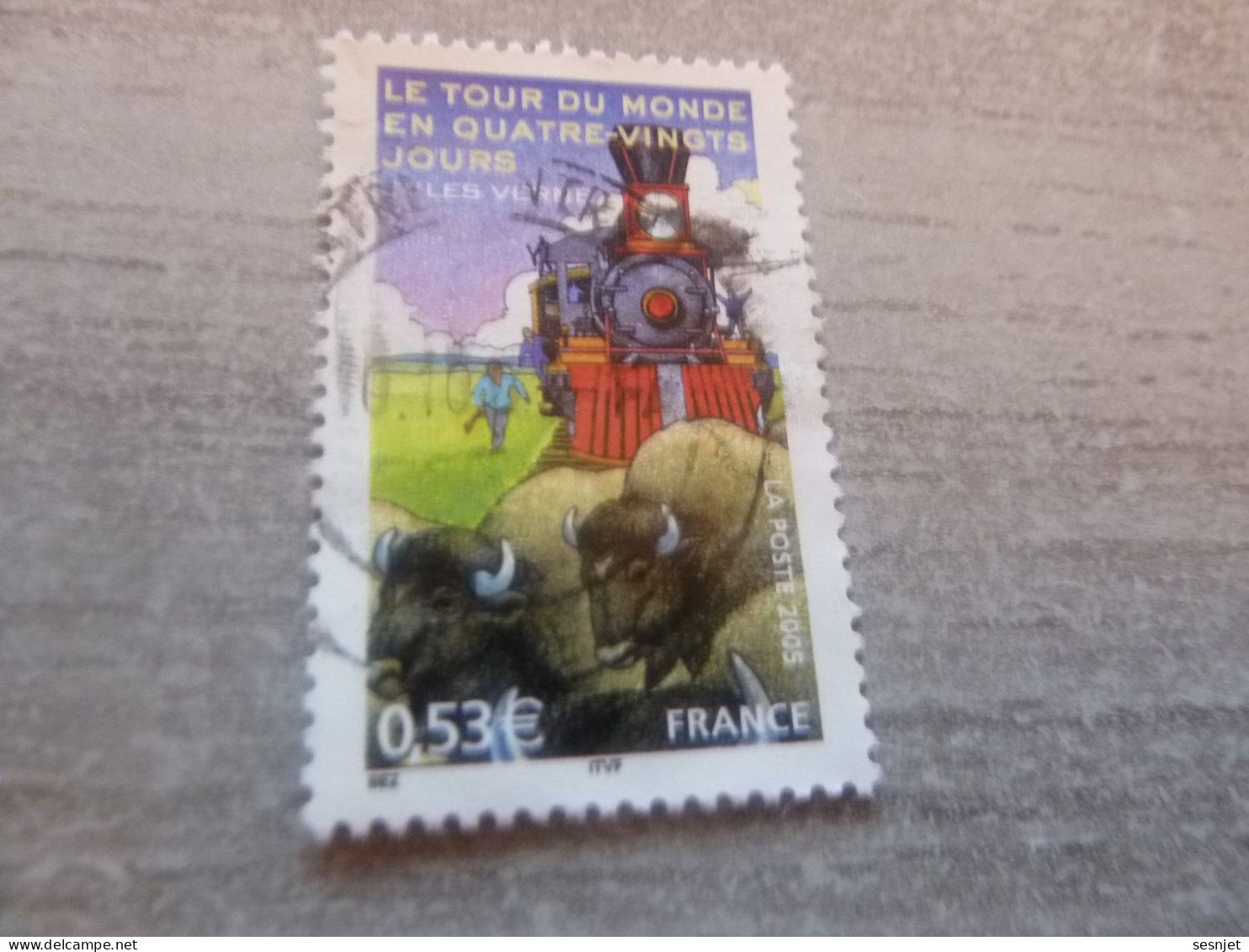 Jules Verne (1828-1905) Le Tour Du Monde En 80 Jours - 0.53 € - Yt 3793 - Multicolore - Oblitéré - Année 2005 - - Usados