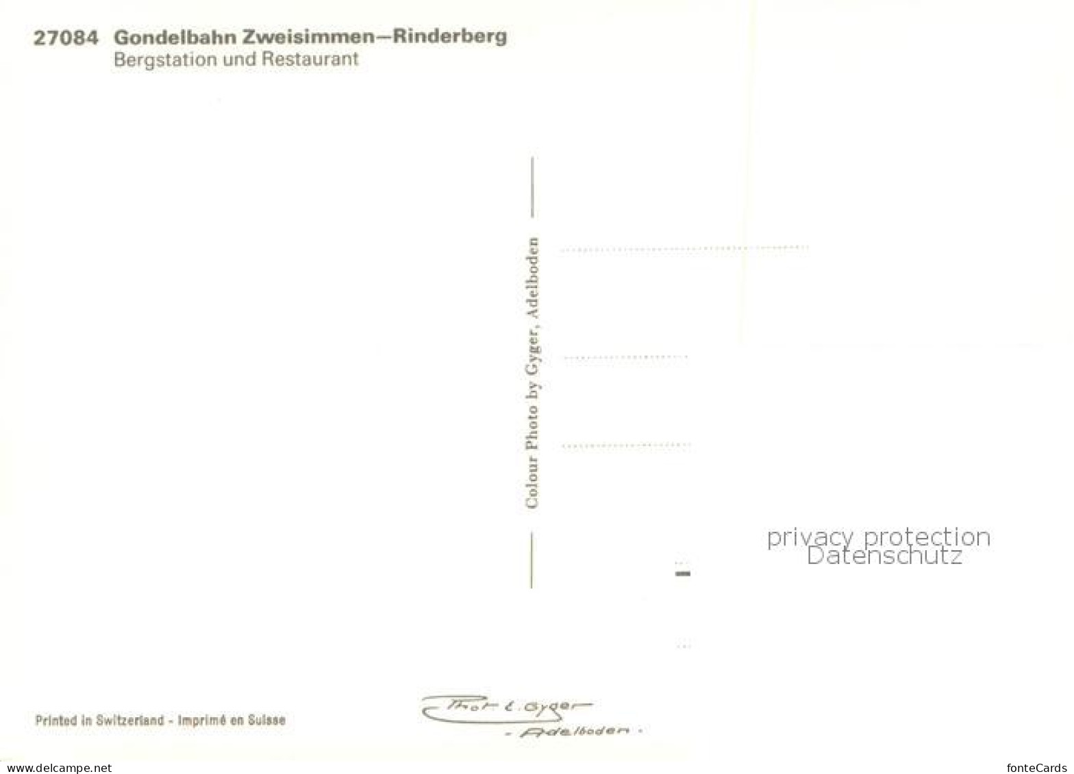 13768677 Rinderberg Gondelbahn Zweisimmen Bergstation Und Restaurant Rinderberg - Autres & Non Classés