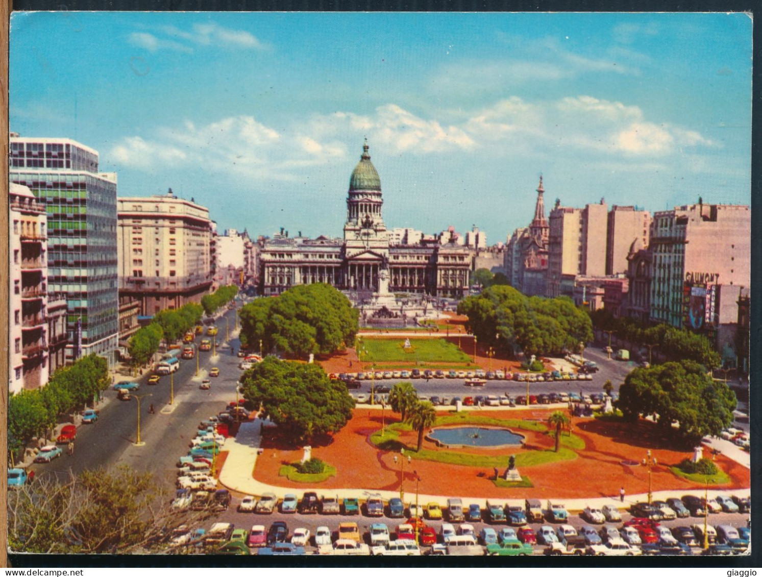 °°° 30999 - ARGENTINA - BUENOS AIRES - PLAZA CONGRESO - 1972 With Stamps °°° - Argentina