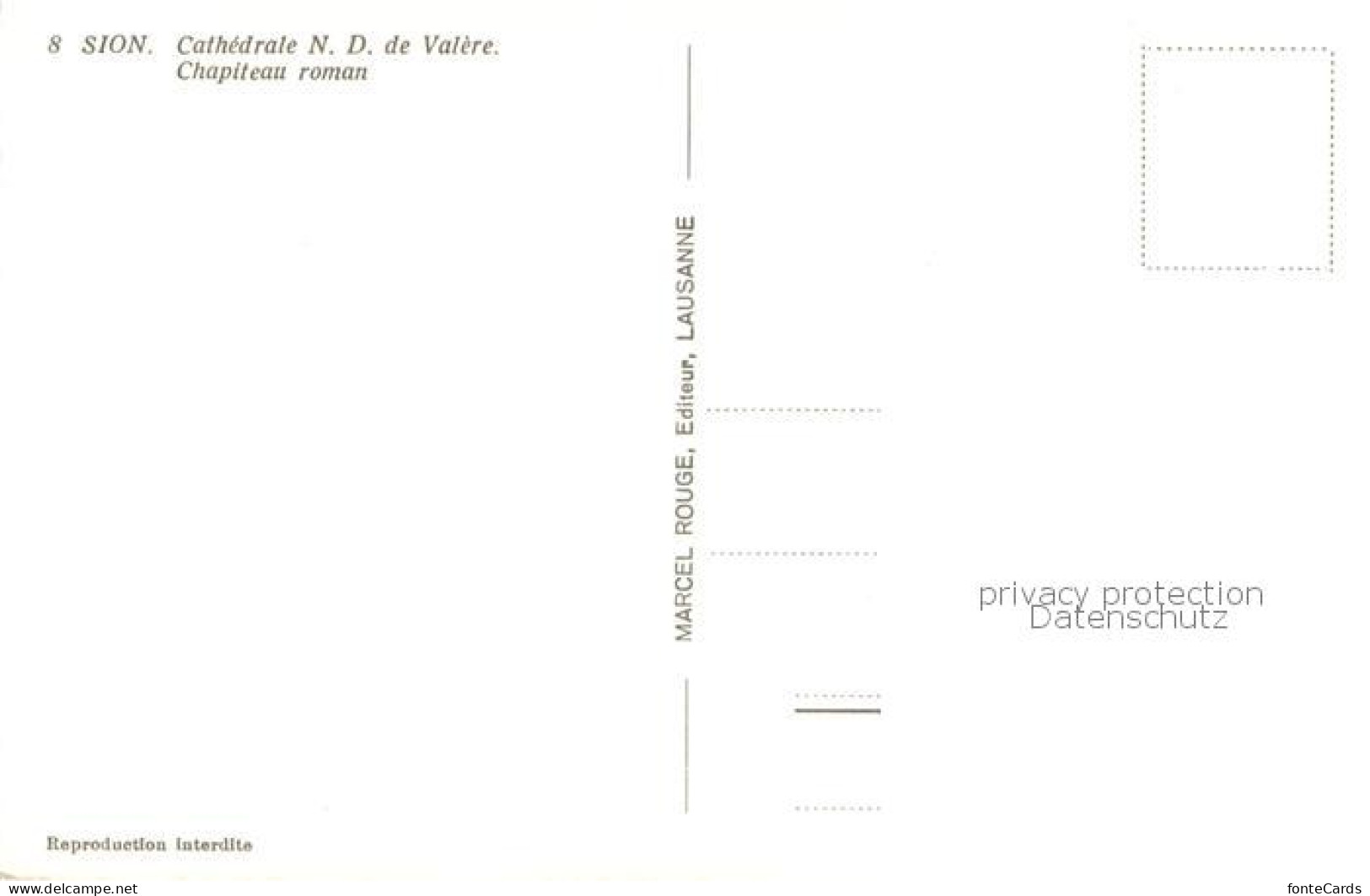 13766999 Sion  Sitten Seduno VS Cathedrale ND De Valere Chapiteau Roman  - Other & Unclassified