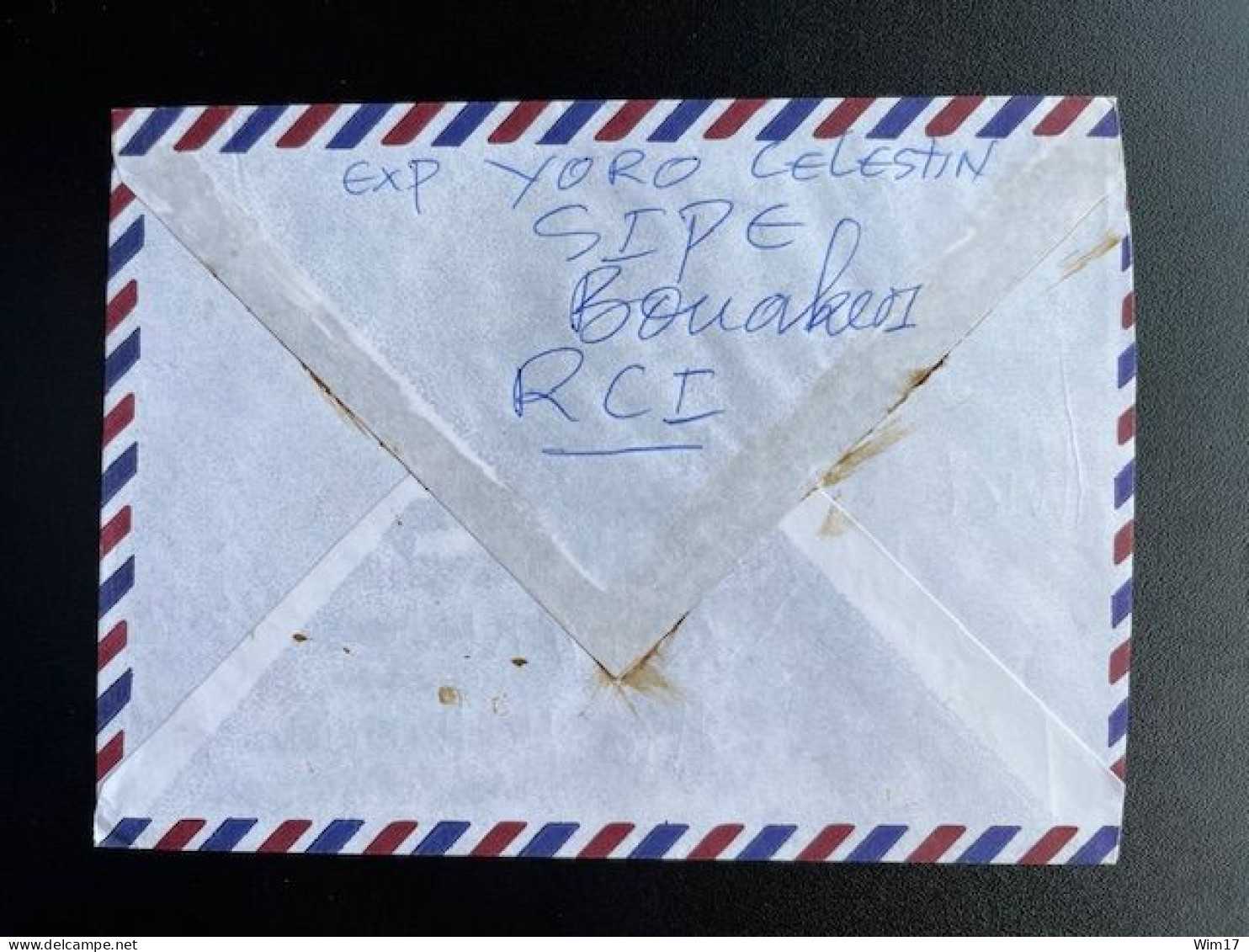 IVORY COAST COTE D'IVOIRE 1997 AIR MAIL LETTER BOUAKE TO 'S HERTOGENBOSCH 18-02-1997 IVOORKUST - Ivory Coast (1960-...)