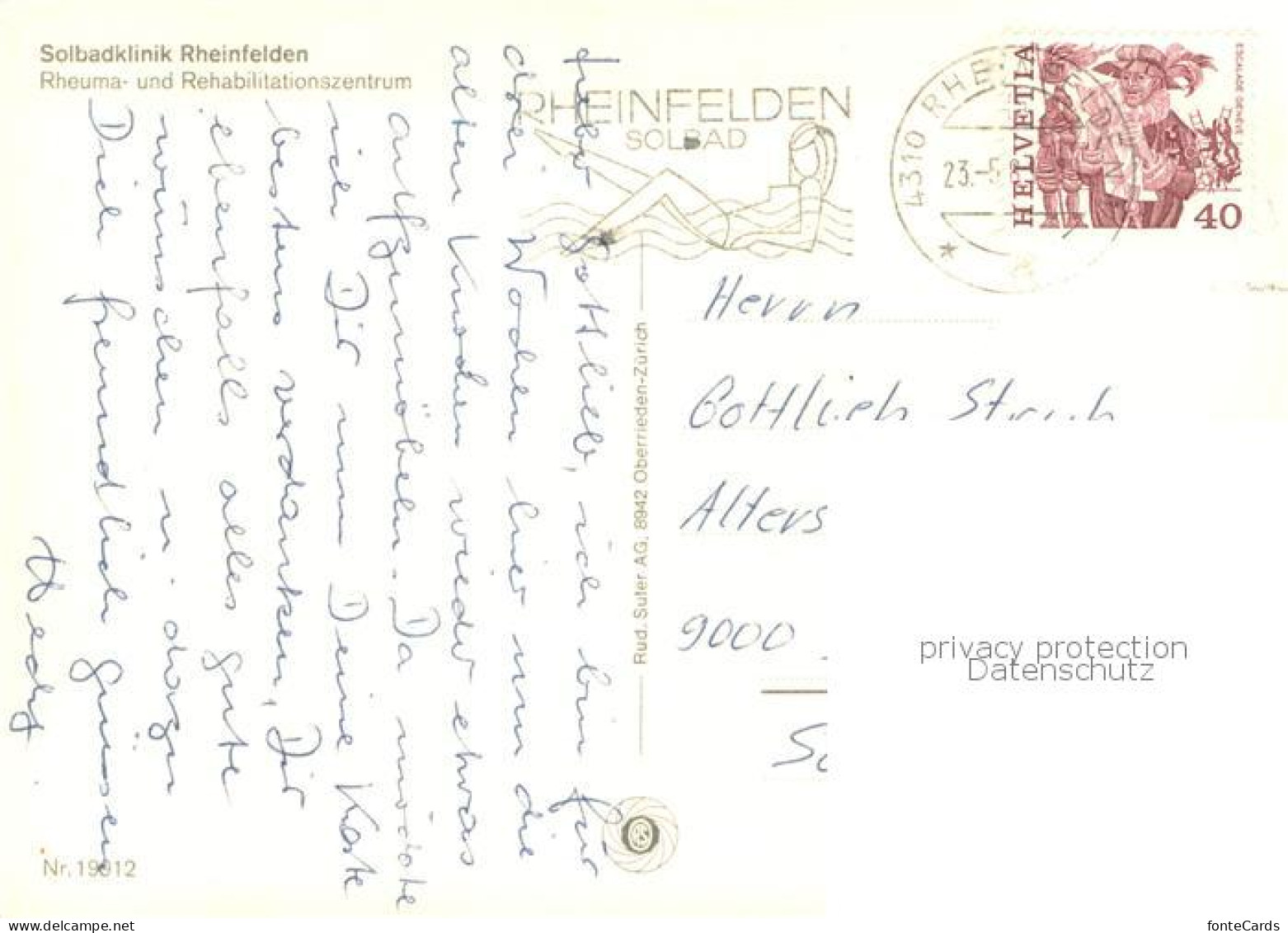 13766297 Rheinfelden AG Solbadklinik Aussenansicht Rheinfelden AG - Andere & Zonder Classificatie