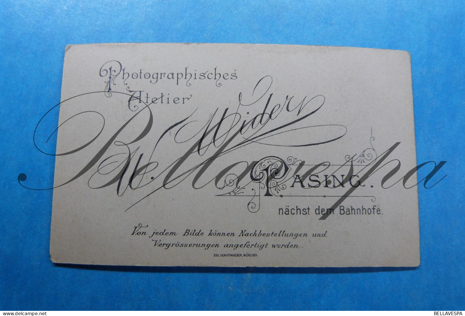 C.D.V. Carte De Visite. Atelier Portret Photo W.WIDER Pasing  Photograph - Persone Identificate