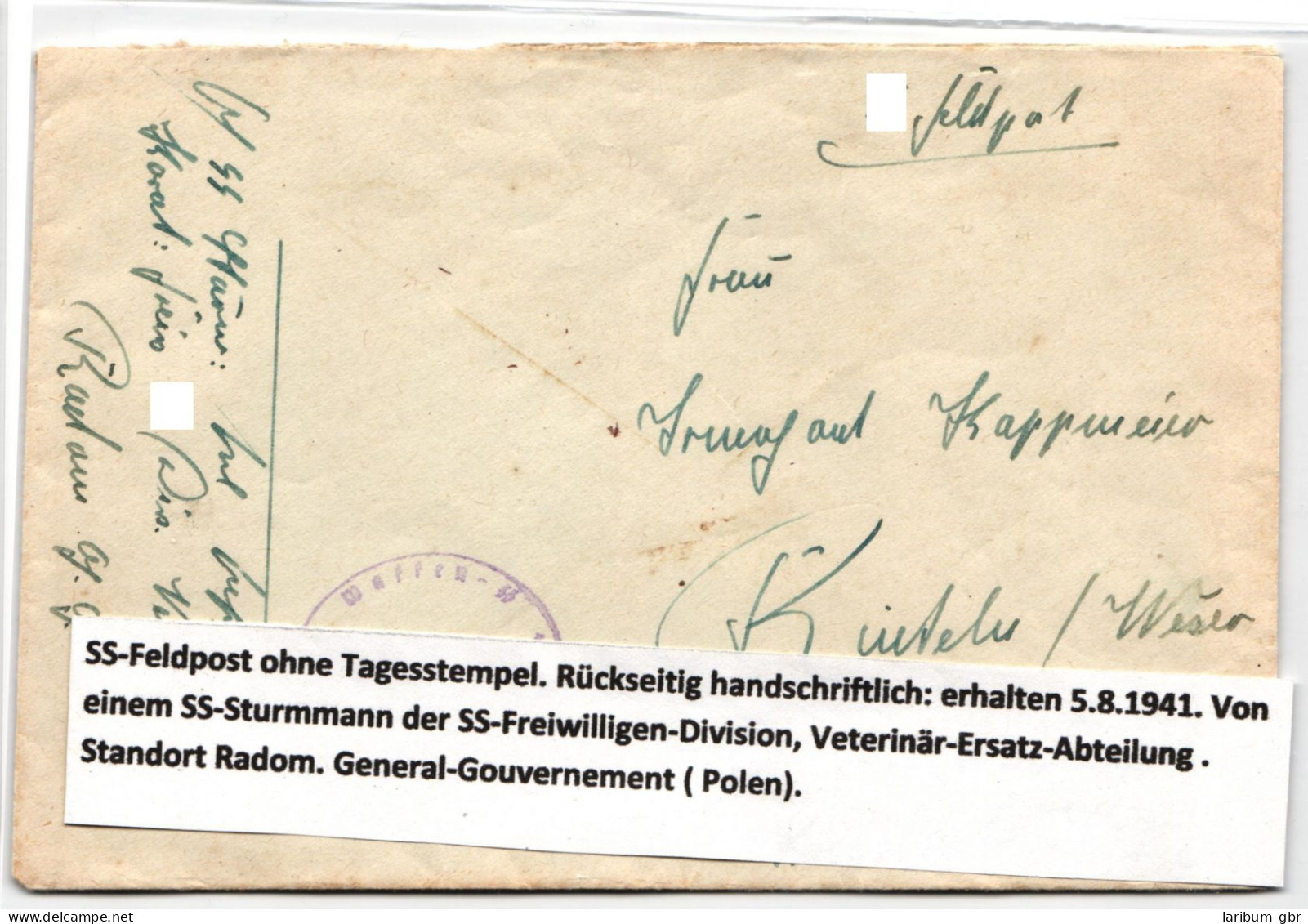 Generalgouvernement Feldpost Auf Brief Feldpost Generalgouvernement #KY519 - Bezetting 1938-45