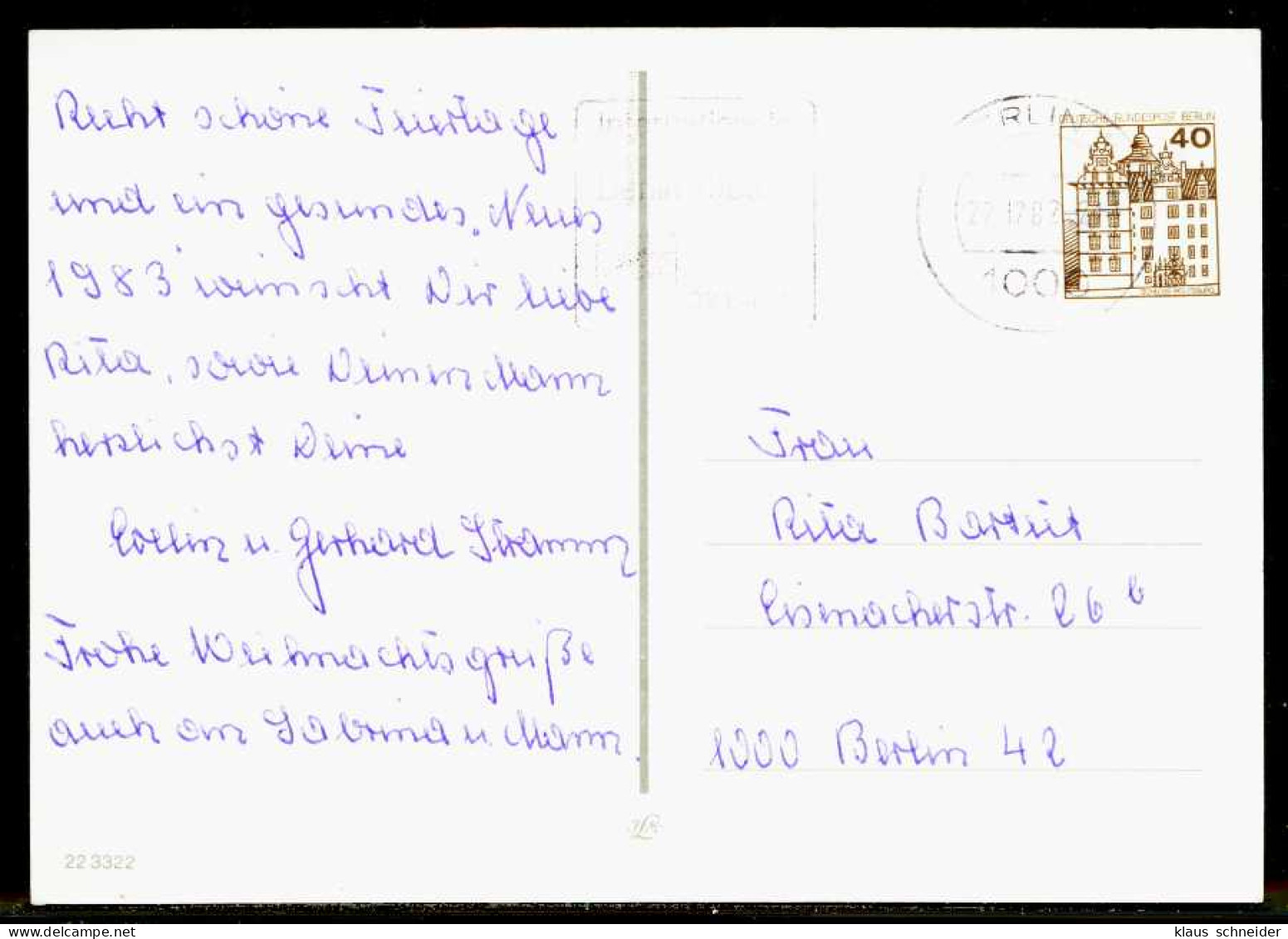 BERLIN DS BURGEN U. SCHLÖSSER Nr 614 BRIEF EF X1F628E - Lettres & Documents