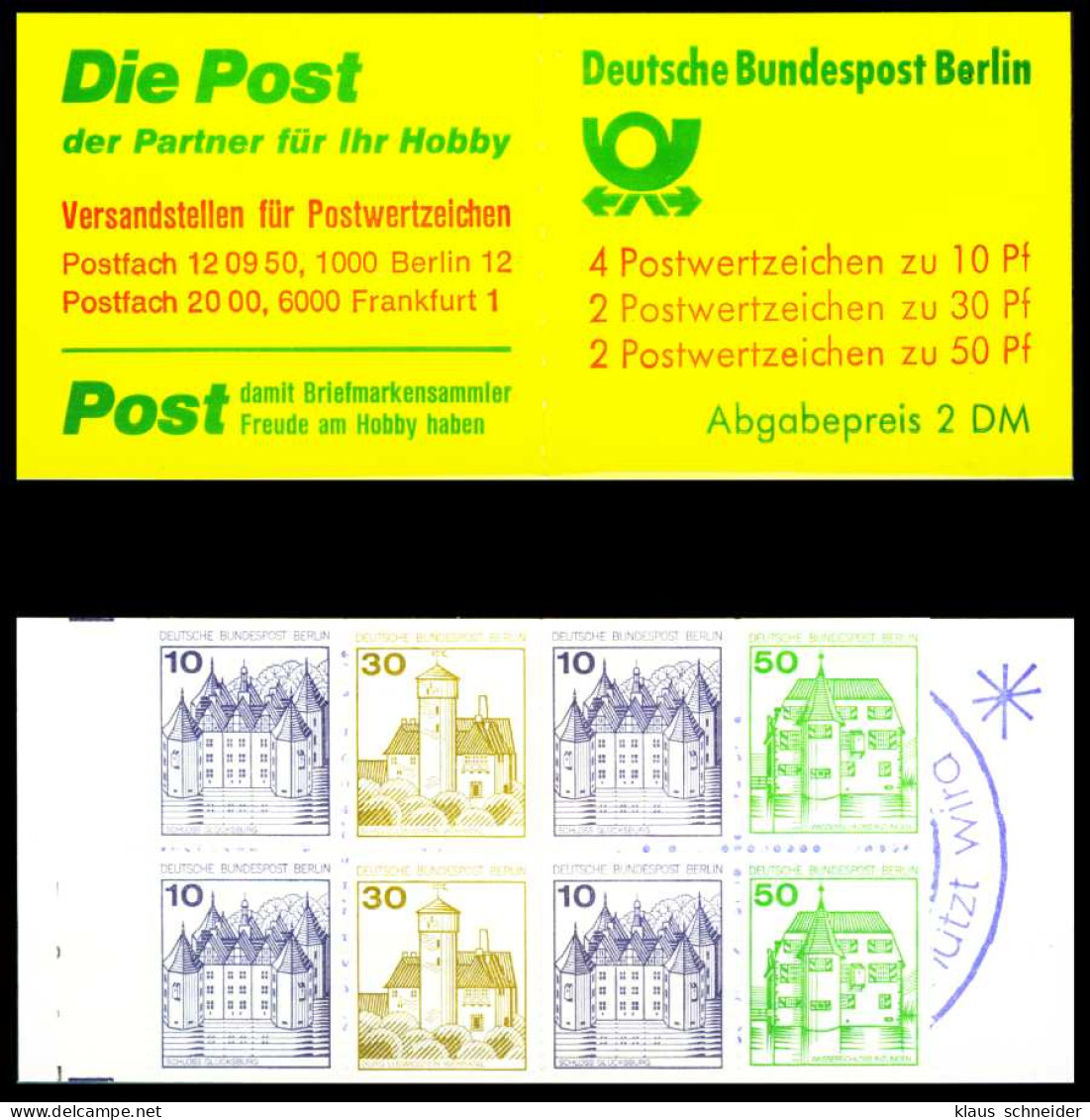 BERLIN MARKENHEFTCHEN Nr MH 11aoZ Postfrisch S393A22 - Postzegelboekjes