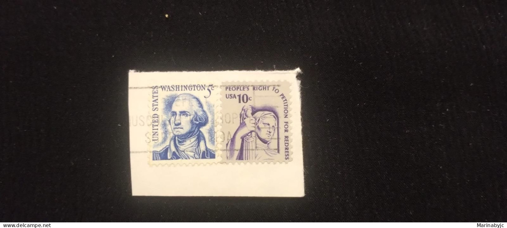 C) 1064 AND 1475. 1977 UNITED STATES. PRESIDENT WASHINGTON, JUSTICE FOR ALL. ON SHEET. USED - America (Other)