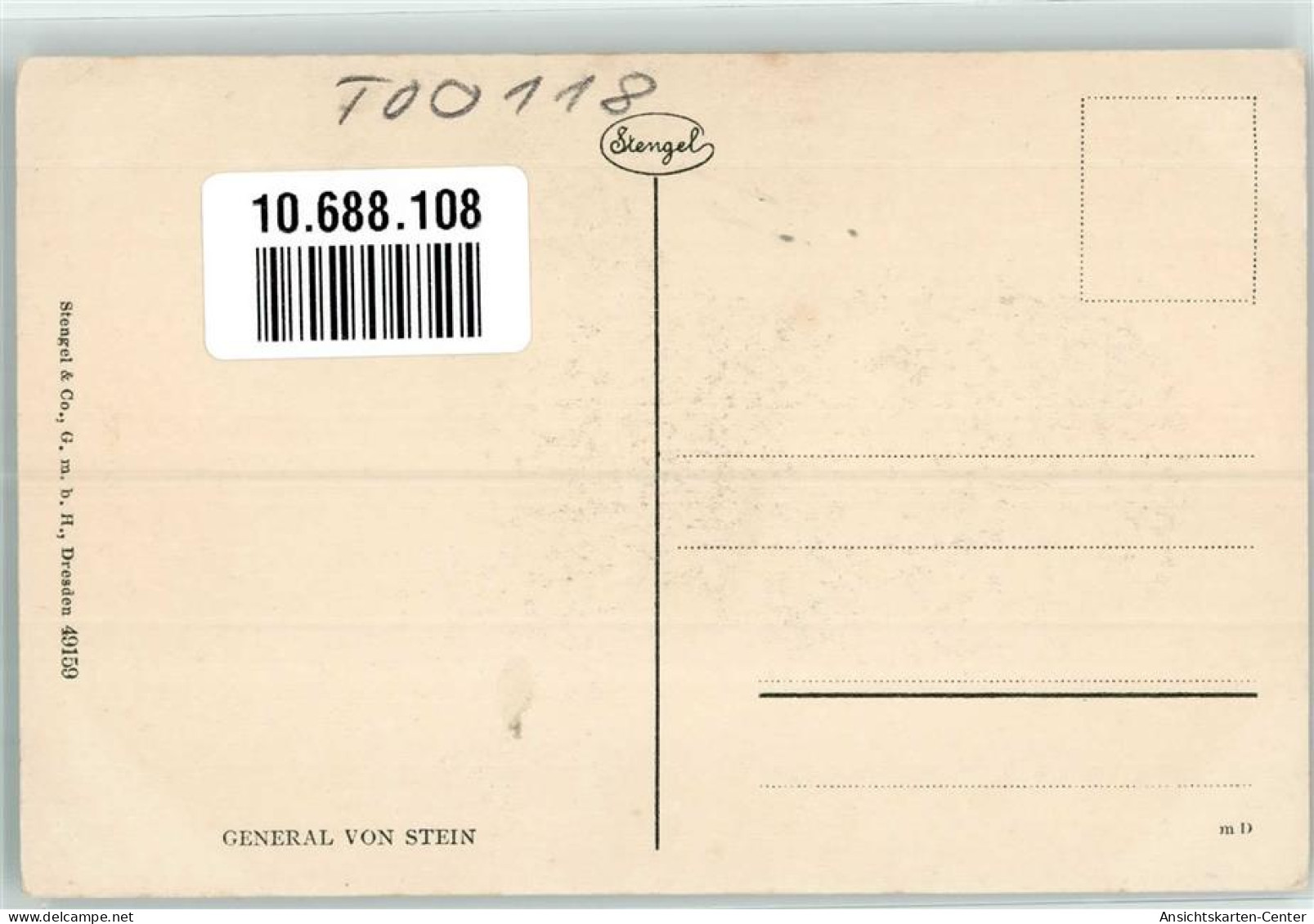 10688108 - General Von Stein Verlag Stengel 49159 - Sonstige & Ohne Zuordnung