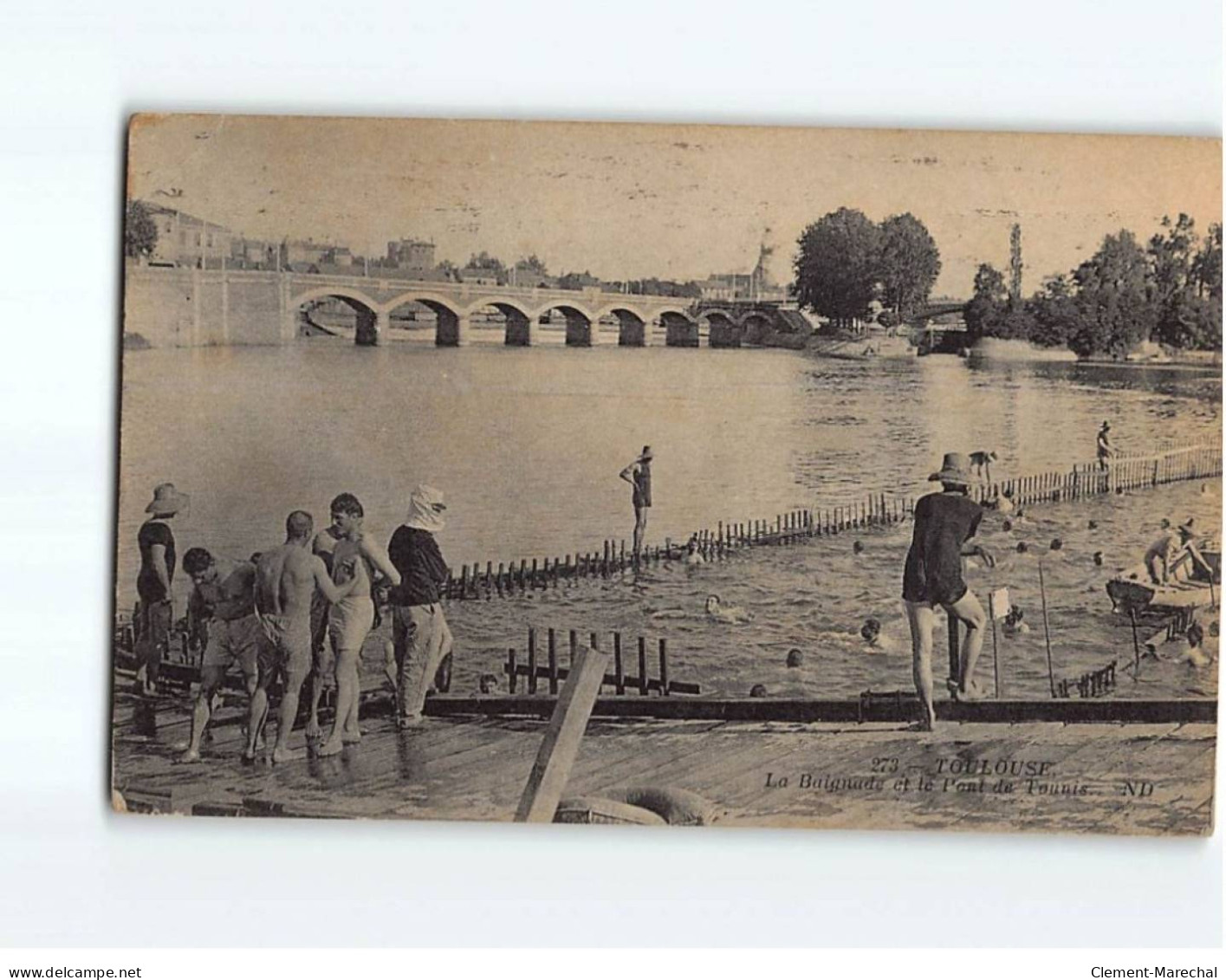 TOULOUSE : La Baignade Et Le Pont De Tounis - état - Toulouse