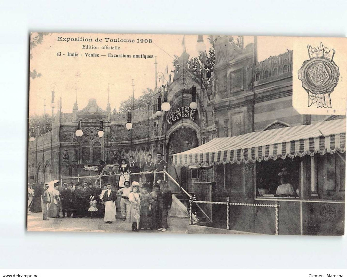 TOULOUSE : Exposition De 1908, Italie, Venise, Excursions Nautiques - état - Toulouse