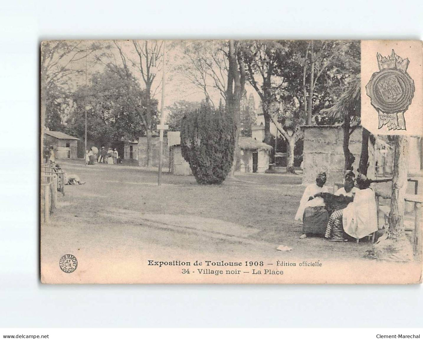 TOULOUSE : Exposition De 1908, Village Noir, La Place - état - Toulouse