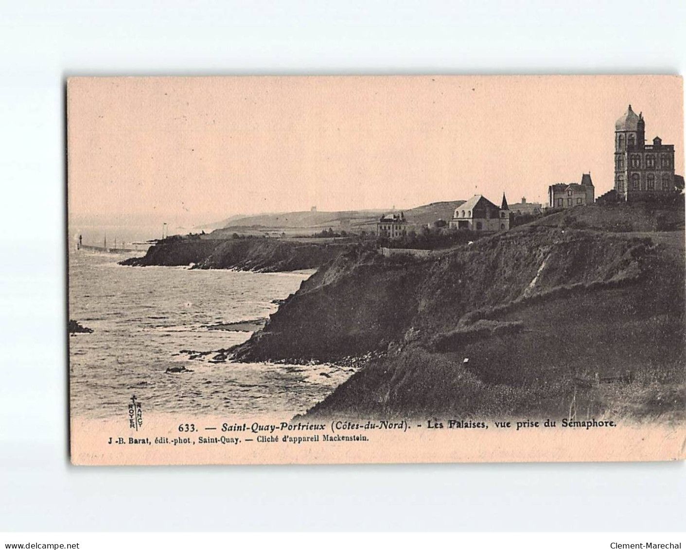 SAINT QUAY PORTRIEUX : Les Falaises, Vue Prise Du Sémaphore - état - Saint-Quay-Portrieux