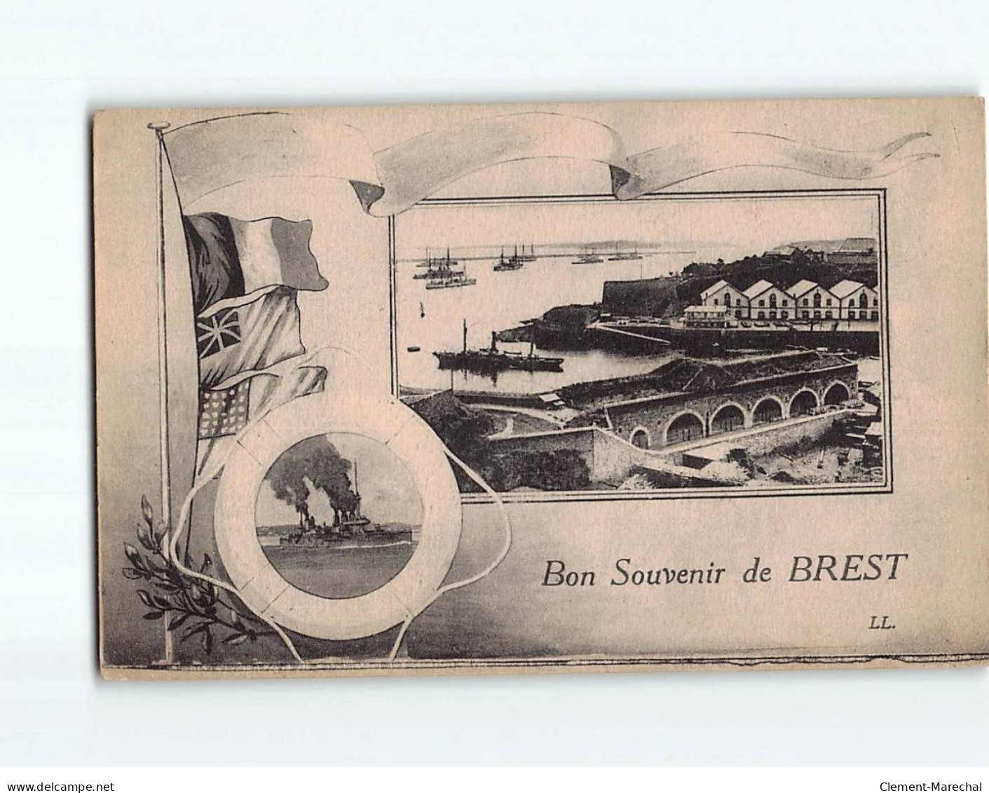 BREST : Carte Souvenir - état - Brest