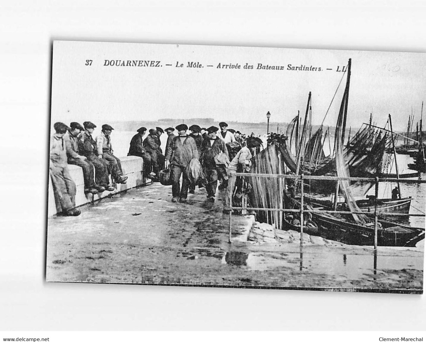 DOUARNENEZ : Le Môle, Arrivée Des Bateaux Sardiniers - Très Bon état - Douarnenez