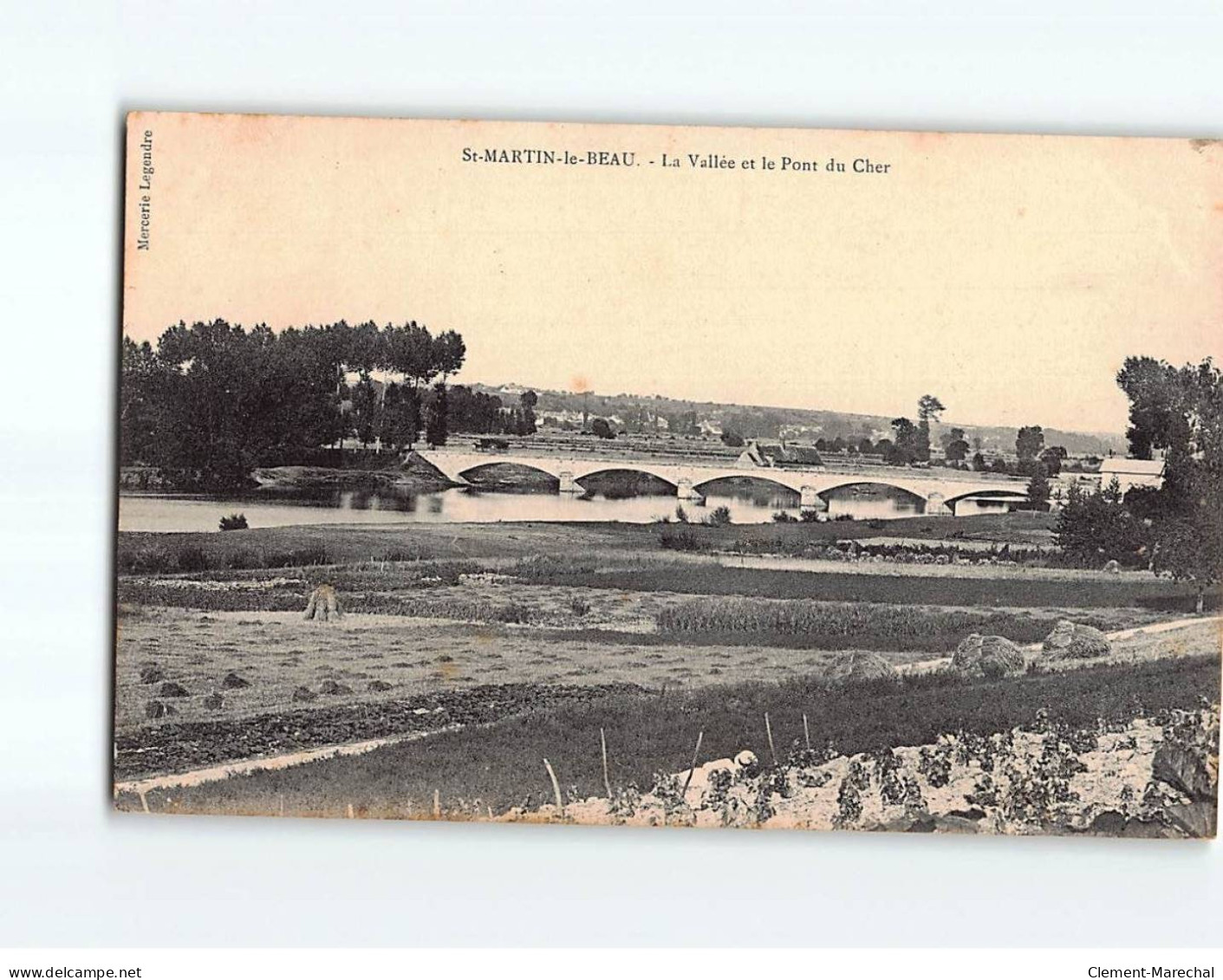 SAINT MARTIN LE BEAU : La Vallée Et Le Pont Du Cher - état - Sonstige & Ohne Zuordnung