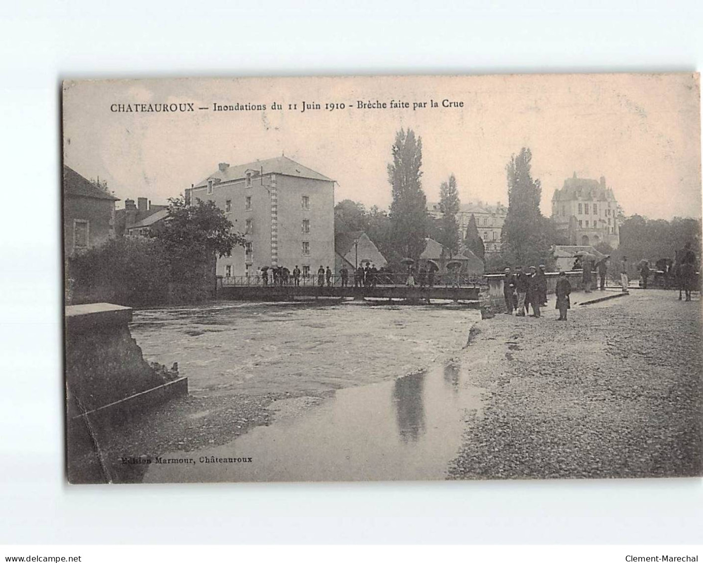 CHATEAUROUX : Inondations De 1910? Brèche Faite Par La Crue - état - Chateauroux