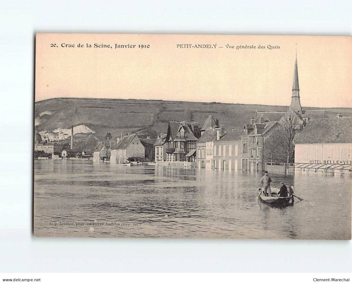 PETIT ANDELY : Inondation De 1910, Vue Générale Des Quais - Très Bon état - Otros & Sin Clasificación