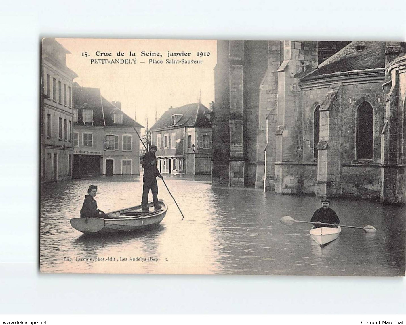 PETIT ANDELY : Inondation De 1910, Place Saint-Sauveur - Très Bon état - Otros & Sin Clasificación