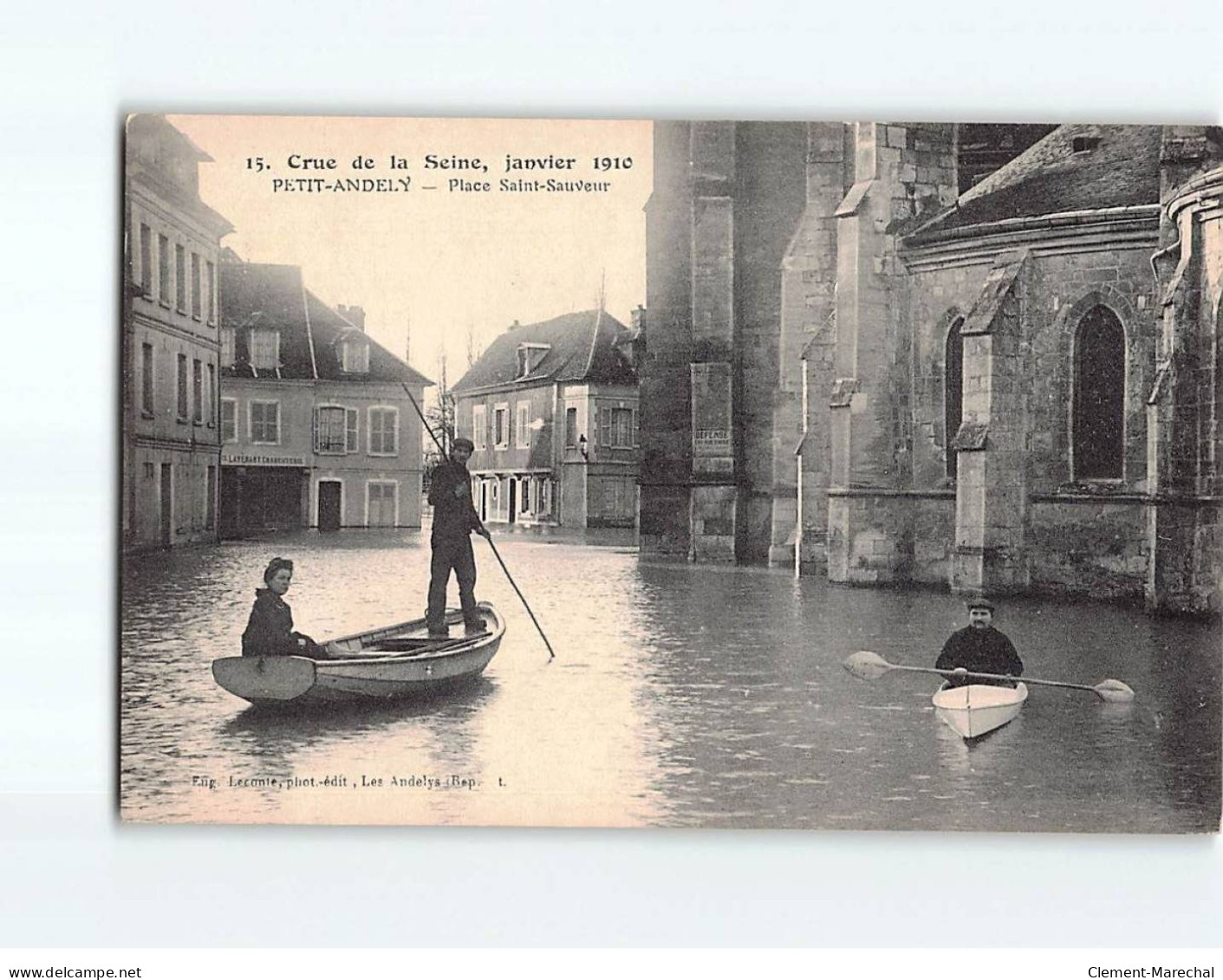 PETIT ANDELY : Inondation De 1910, Place Saint-Sauveur - Très Bon état - Autres & Non Classés