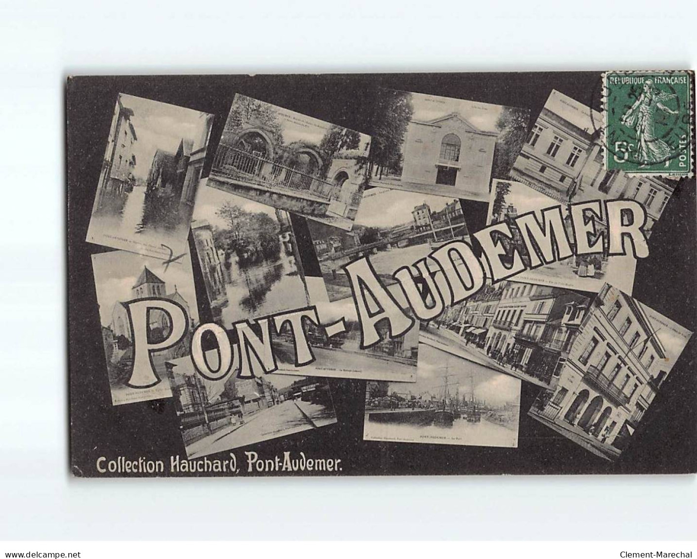 PONT AUDEMER : Carte Souvenir - état - Pont Audemer