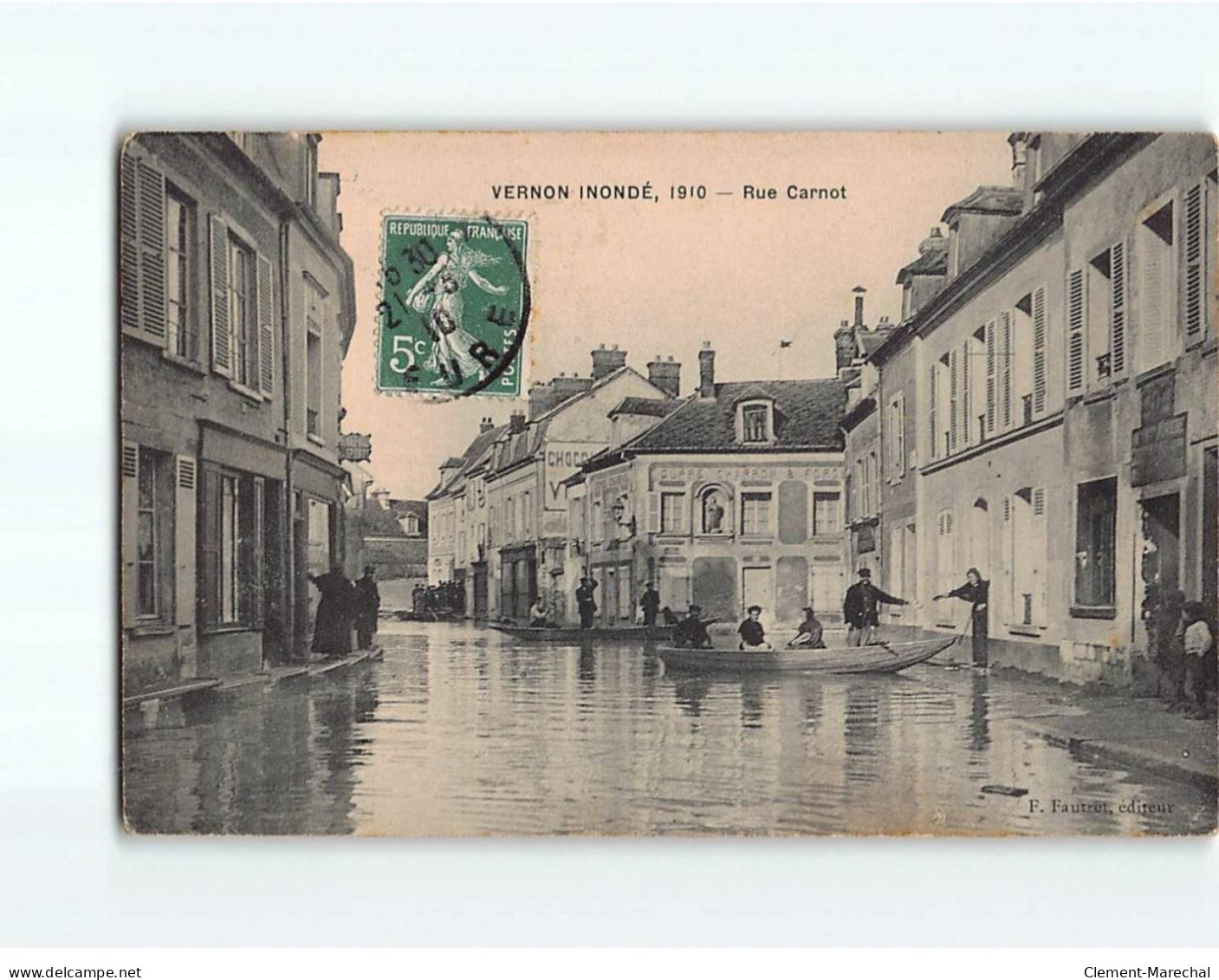 VERNON : Inondation De 1910, Rue Carnot - état - Vernon