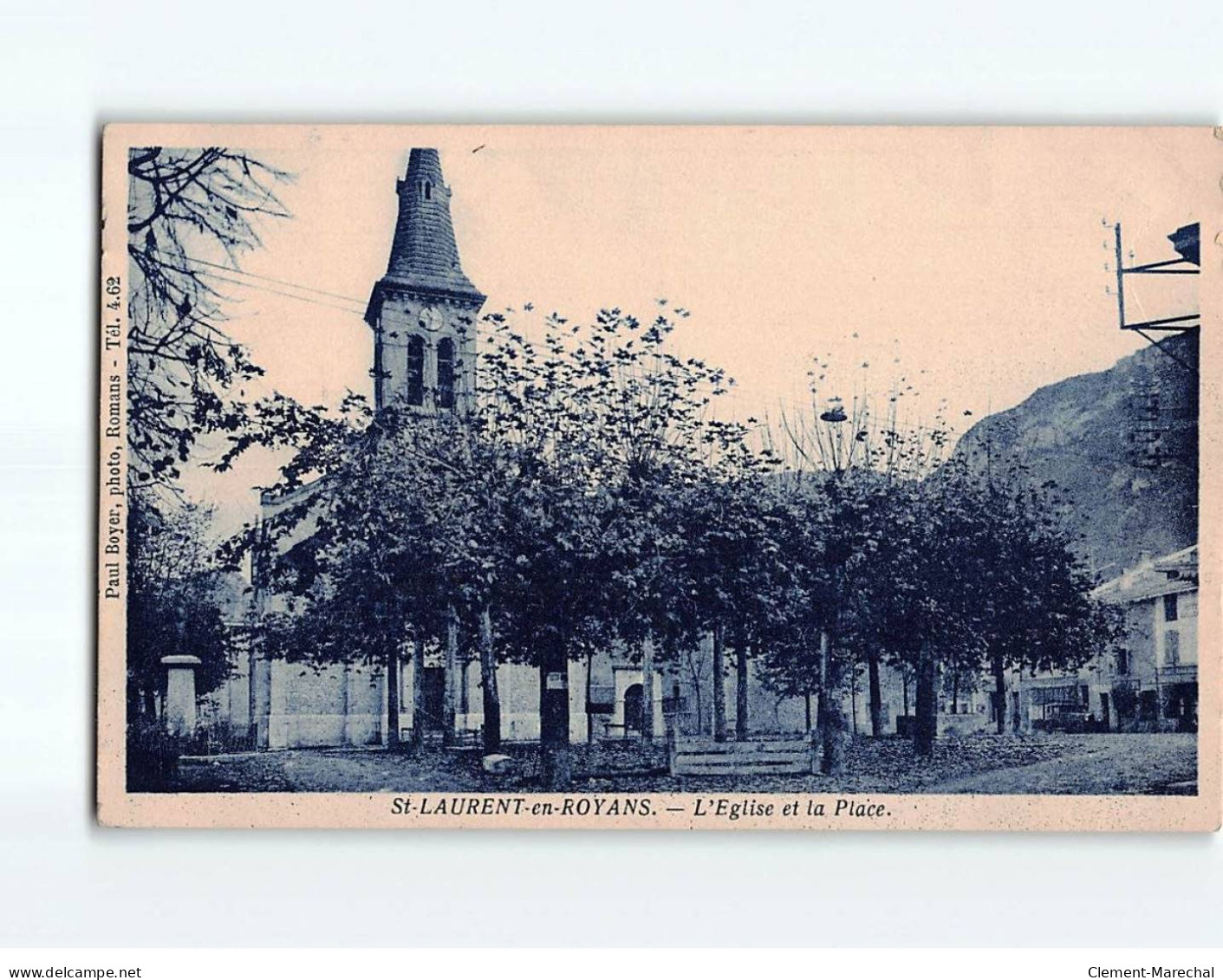 SAINT LAURENT EN ROYANS : L'Eglise Et La Place - état - Sonstige & Ohne Zuordnung