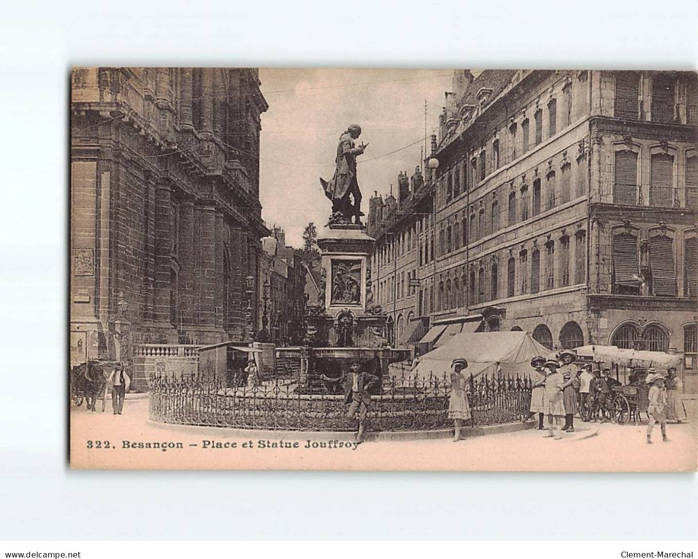 BESANCON : Place Et Statue Jouffroy - Très Bon état - Besancon