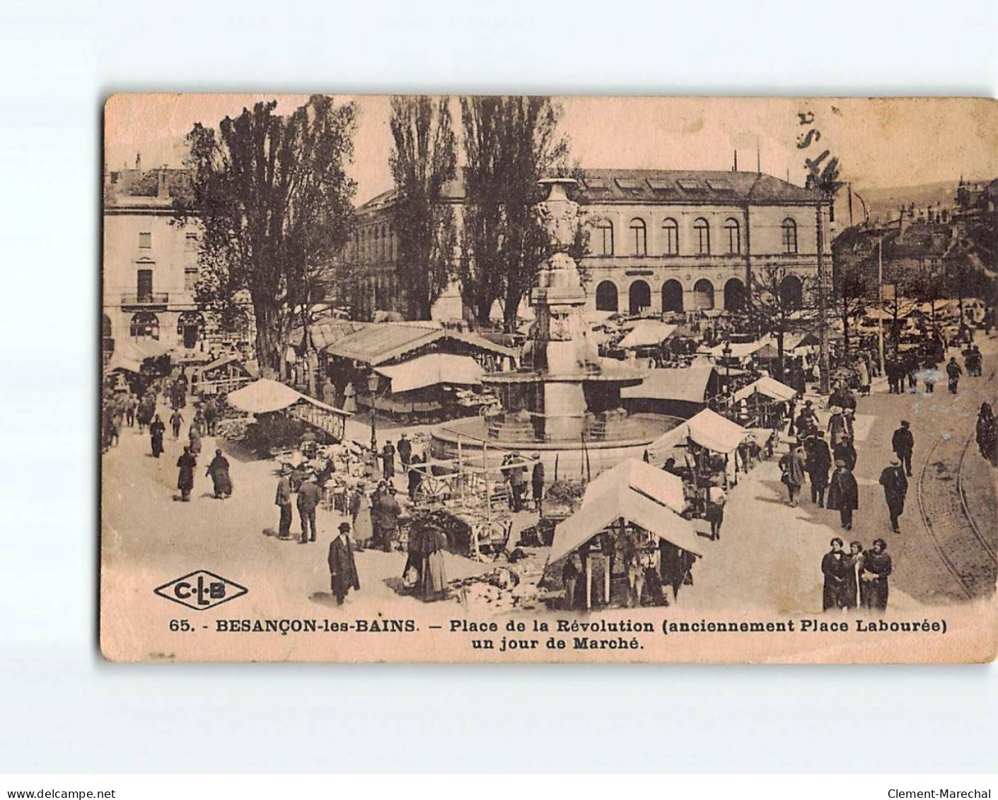 BESANCON LES BAINS : Place De La Révolution Un Jour De Marché - état - Besancon