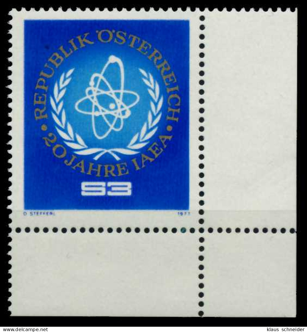 ÖSTERREICH 1977 Nr 1548 Postfrisch ECKE-URE X8096F6 - Nuovi