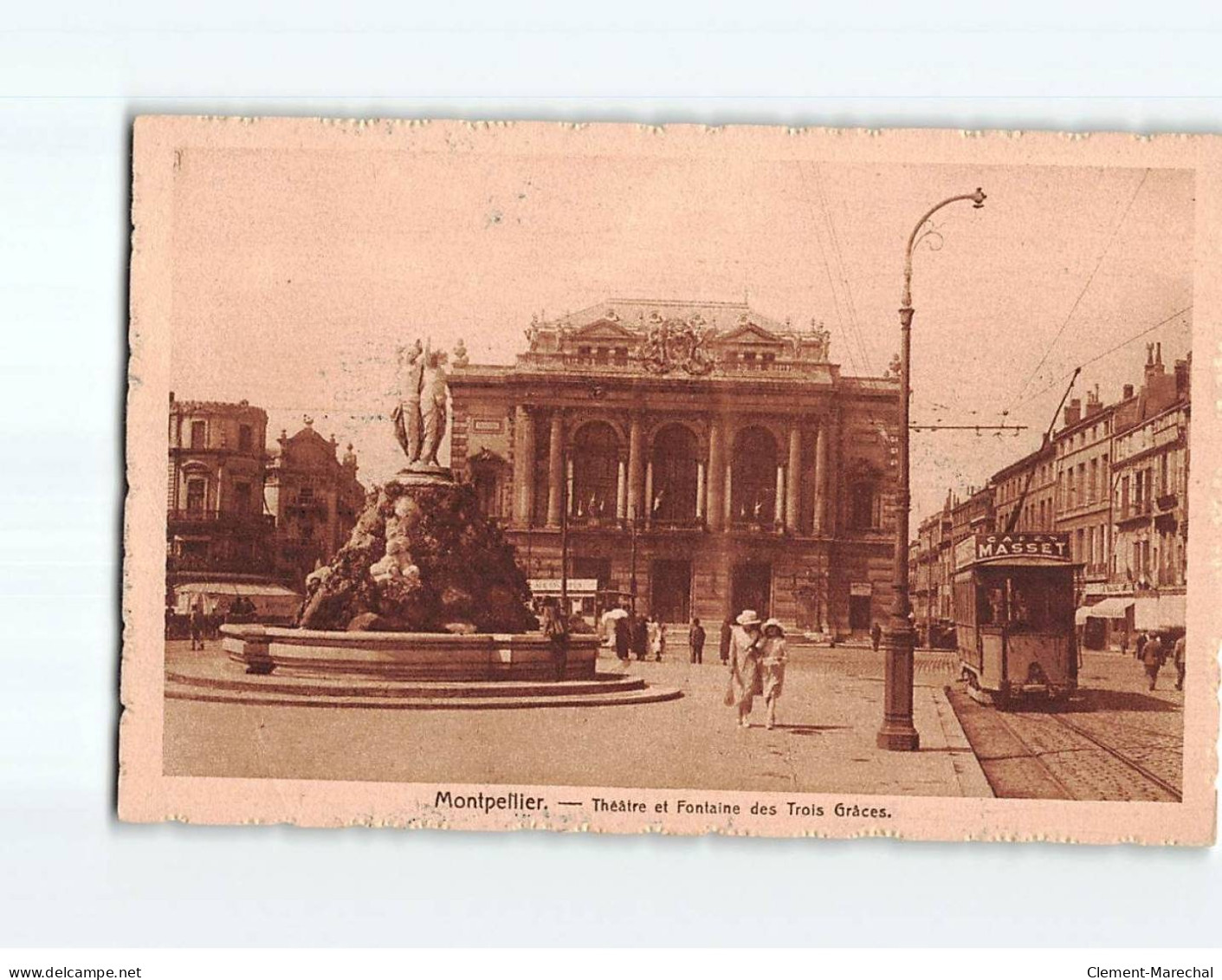 MONTPELLIER : Théâtre Et Fontaine Des Trois Grâces - état - Montpellier