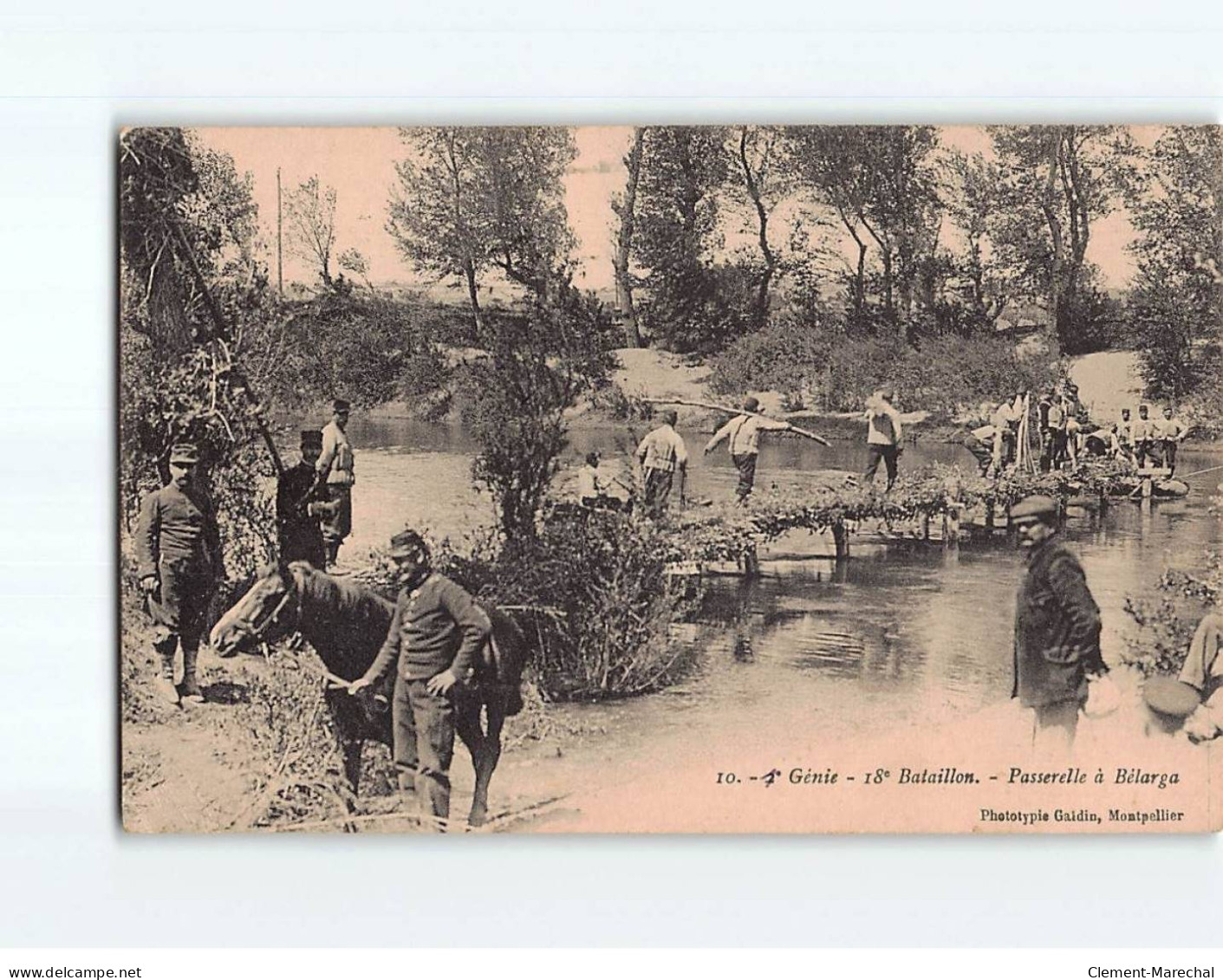 BELARGA : 1er Génie 18e Bataillon, Une Passerelle - état - Sonstige & Ohne Zuordnung