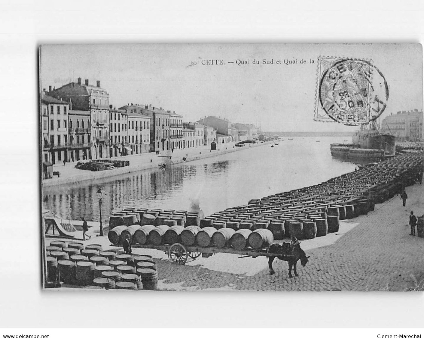 CETTE : Quai Du Sud Et Quai De La Ville - état - Sete (Cette)