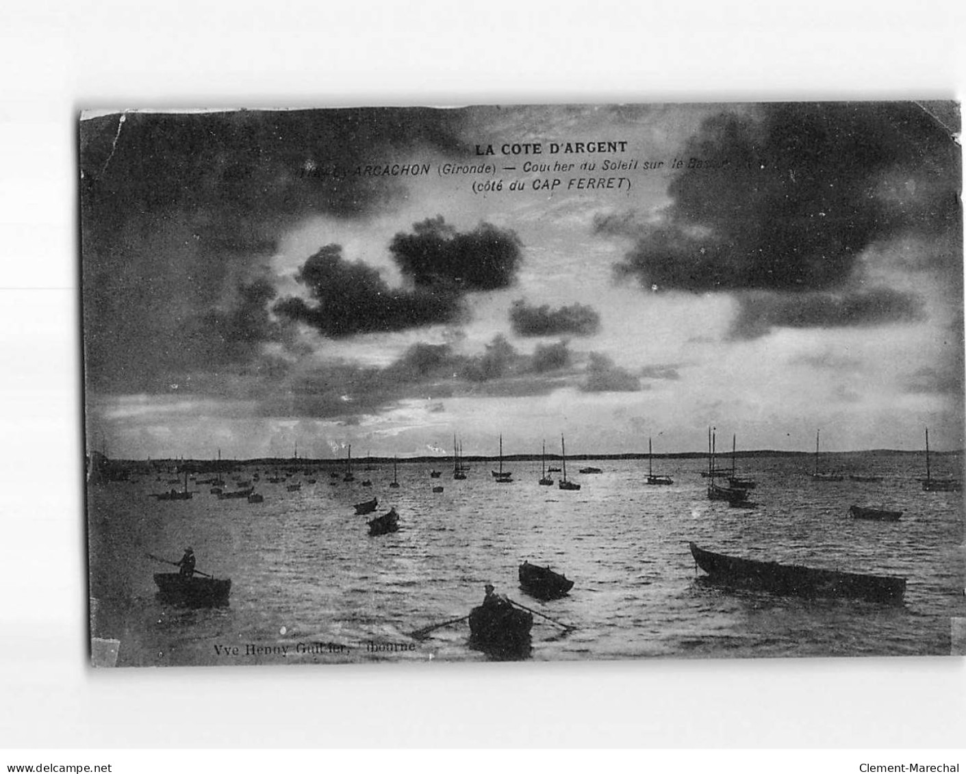 ARCACHON : Coucher Du Soleil Sur Le Bassin - état - Arcachon