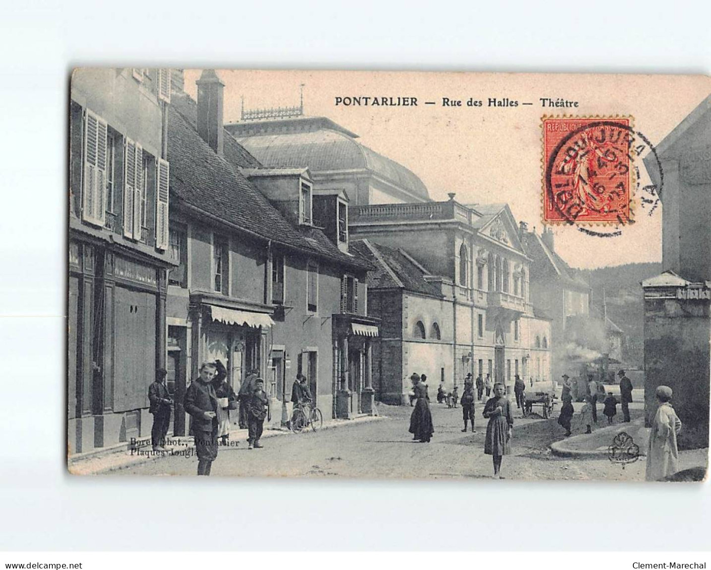 PONTARLIER : Rue Des Halles, Théâtres - état - Pontarlier