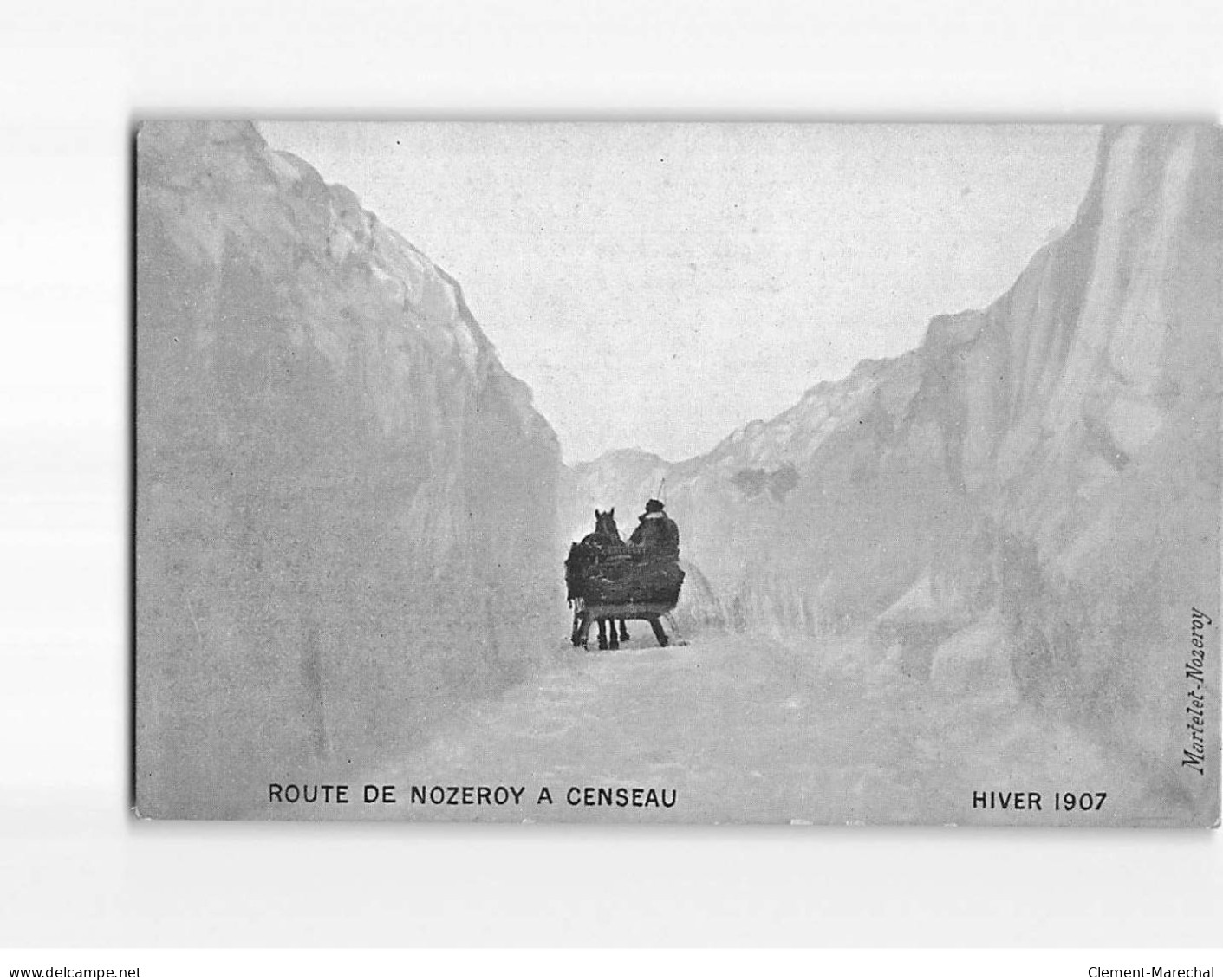 Route De Nozeroy à Censeau, Hiver 1907 - Très Bon état - Altri & Non Classificati