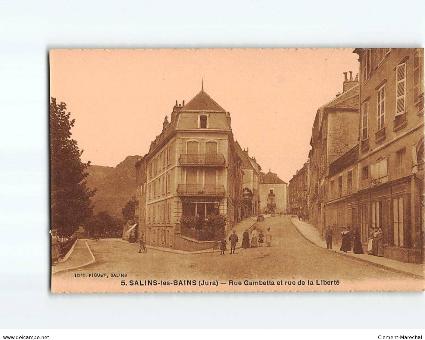 SALINS LES BAINS : Rue Gambetta Et Rue De La Liberté - Très Bon état - Andere & Zonder Classificatie