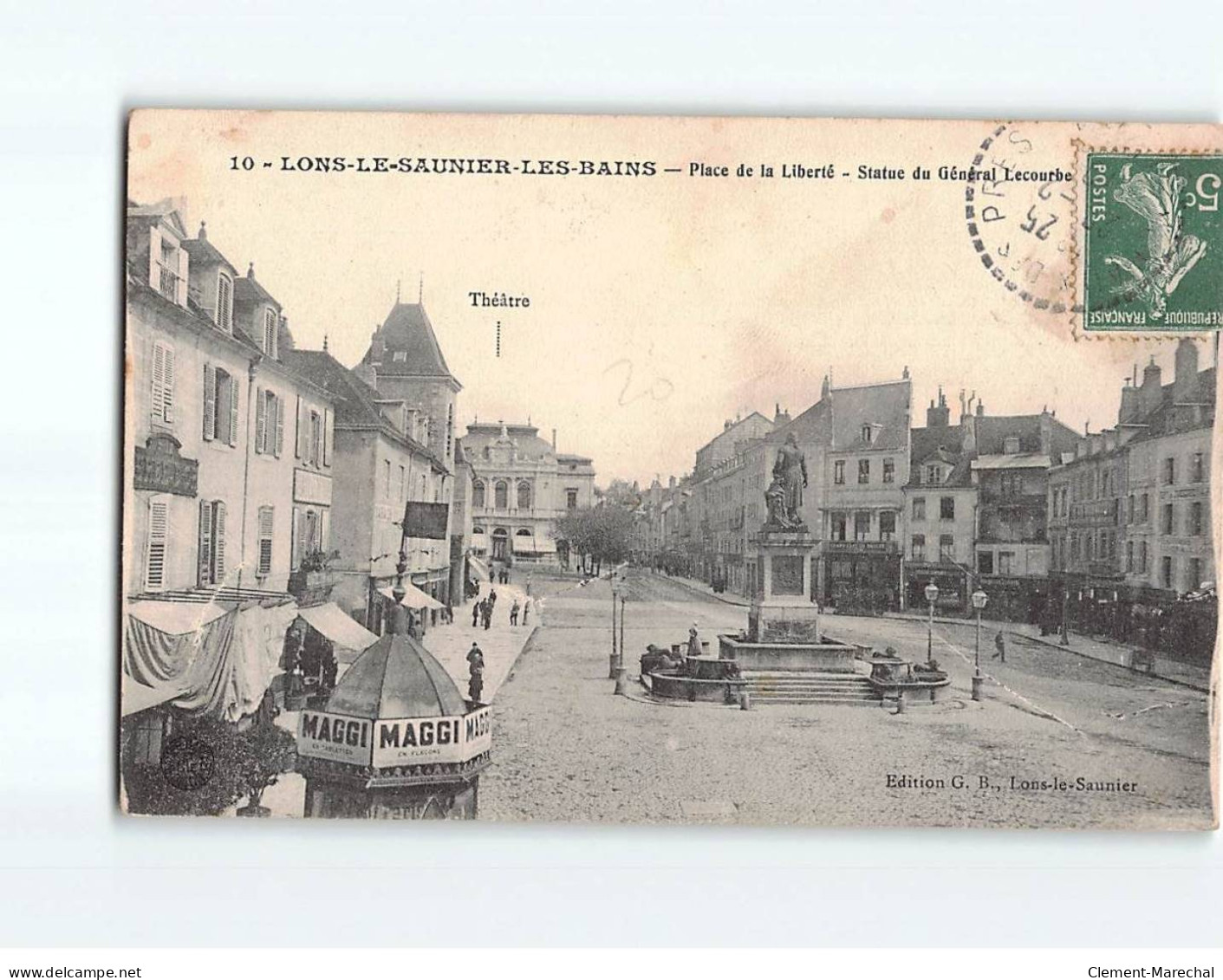 LONS LE SAUNIER LES BAINS : Place De La Liberté, Statue Du Général Lecourbe - état - Lons Le Saunier