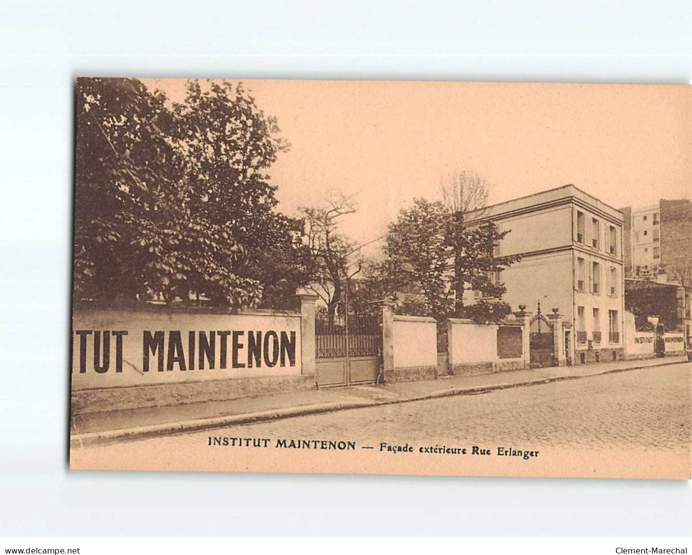 Institut Maintenon, Façade Extérieure Rue Erlanger - Très Bon état - Sonstige & Ohne Zuordnung