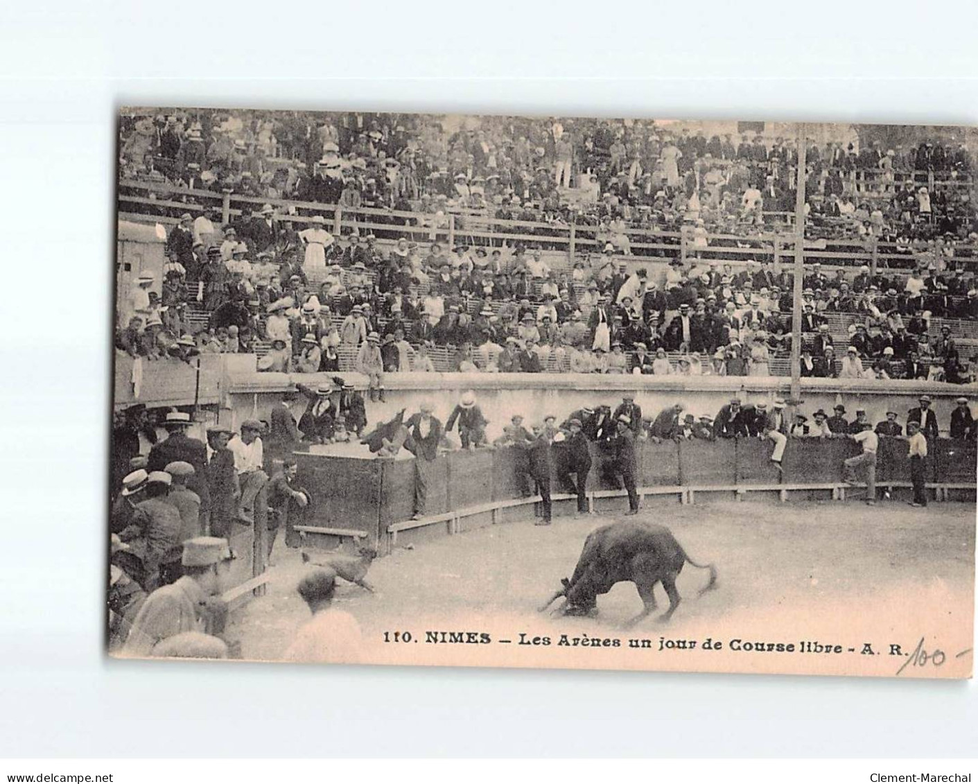 NIMES : Les Arènes Un Jour De Course Libre - Très Bon état - Nîmes