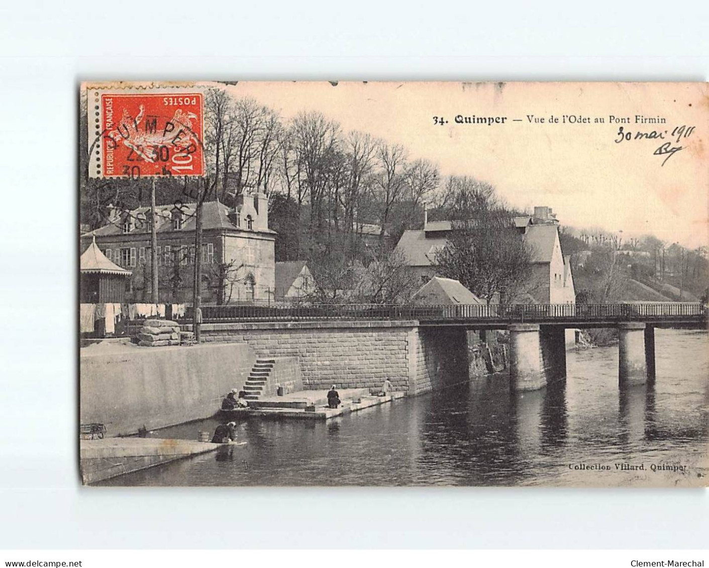 QUIMPER : Vue De L'Odet Au Pont Firmin - état - Quimper