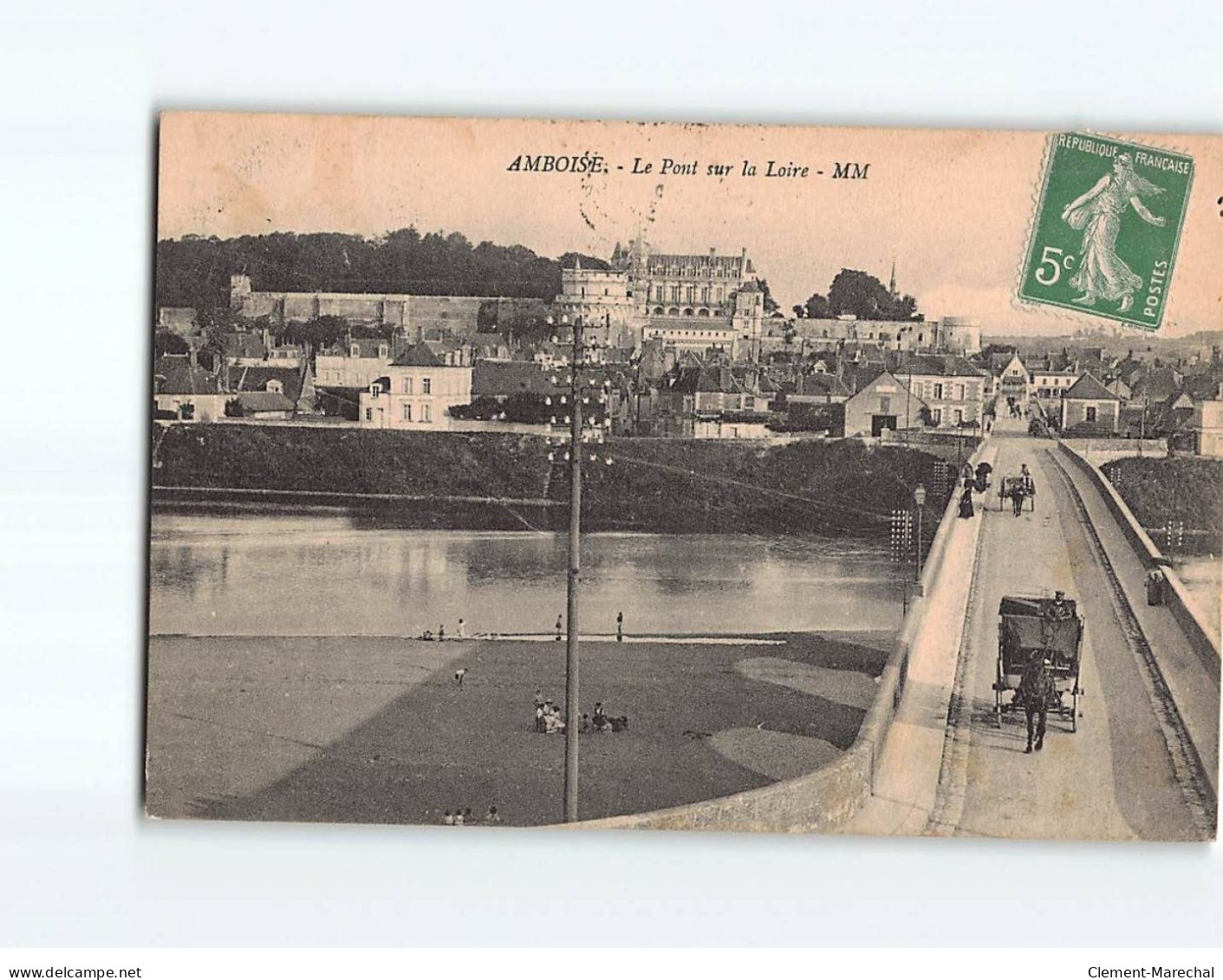 AMBOISE : Le Pont Sur La Loire - état - Amboise