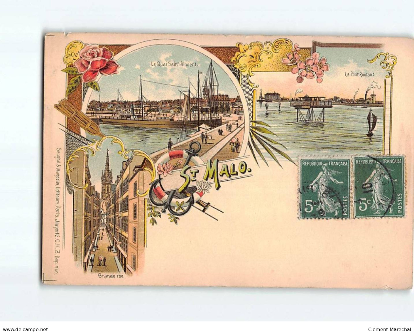 SAINT MALO : Carte Souvenir - état - Saint Malo