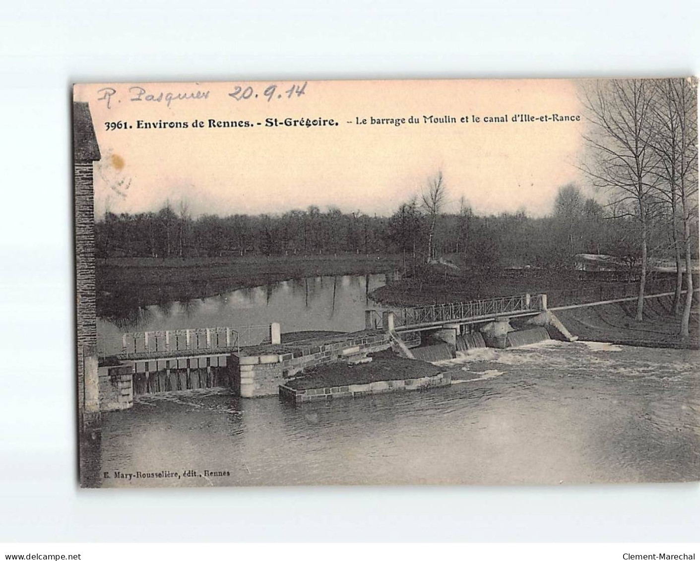 SAINT GREGOIRE : Le Barrage Du Moulin Et Le Canal D'Ille Et Rance - état - Andere & Zonder Classificatie