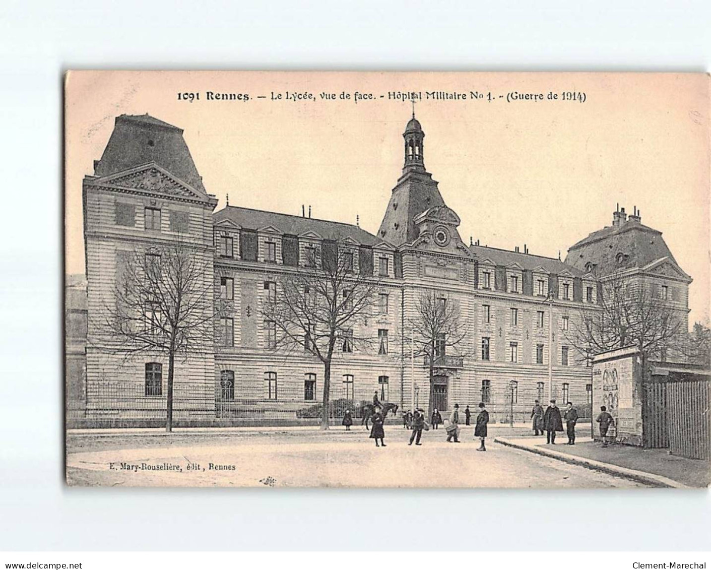 RENNES : Le Lycée, Vue De Face, Hôpital Militaire N°1 - état - Rennes