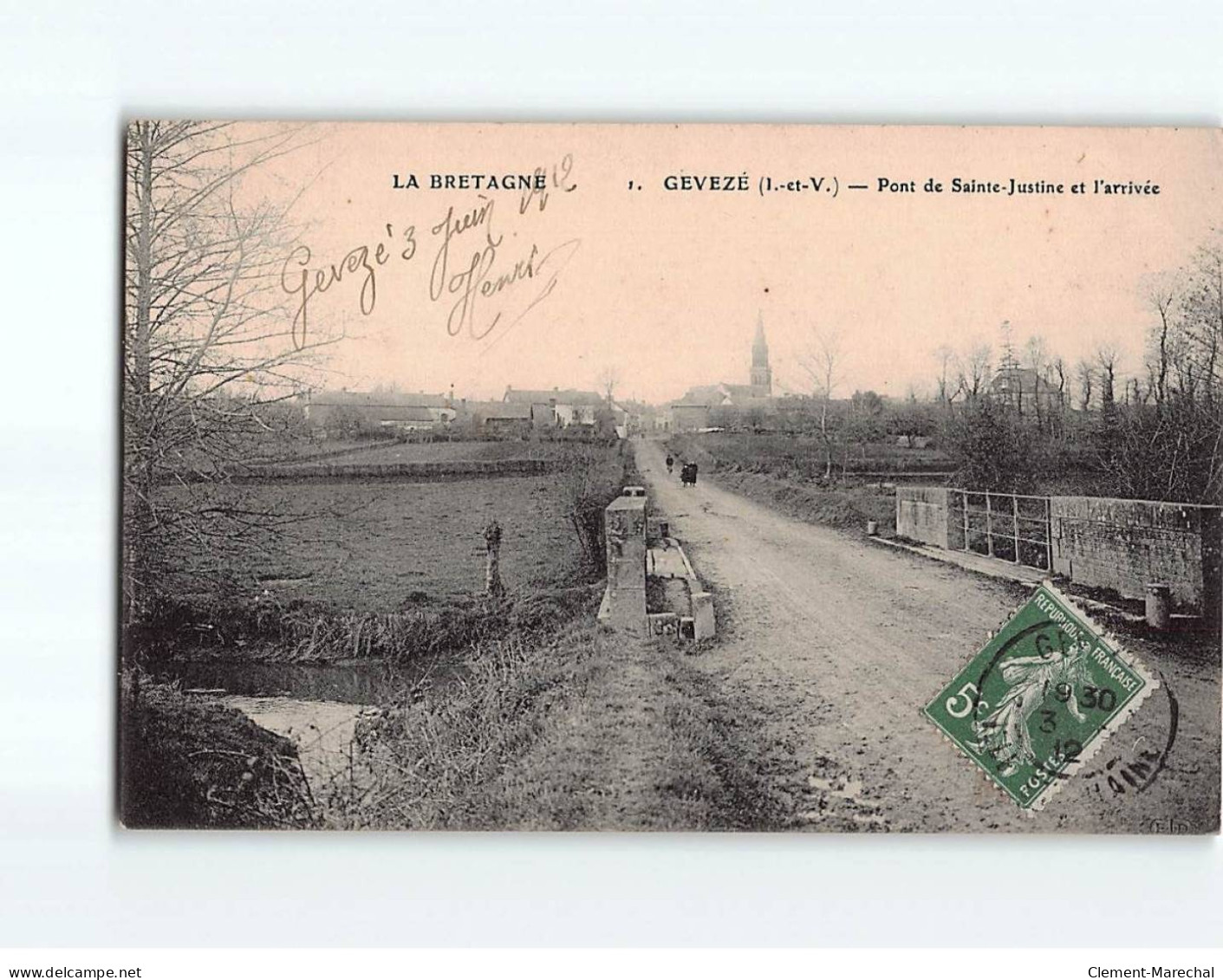 GEVEZE : Pont De Sainte-Justine Et L'arrivée - état - Combourg