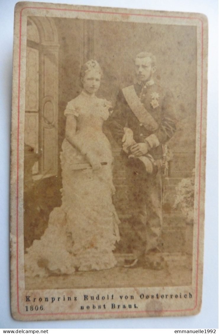 Photo CDV Archiduc Rodolphe D'Autriche Et Princesse Stéphanie De Belgique 1880 Kronprinz Rudolf Von Österreich - Ancianas (antes De 1900)