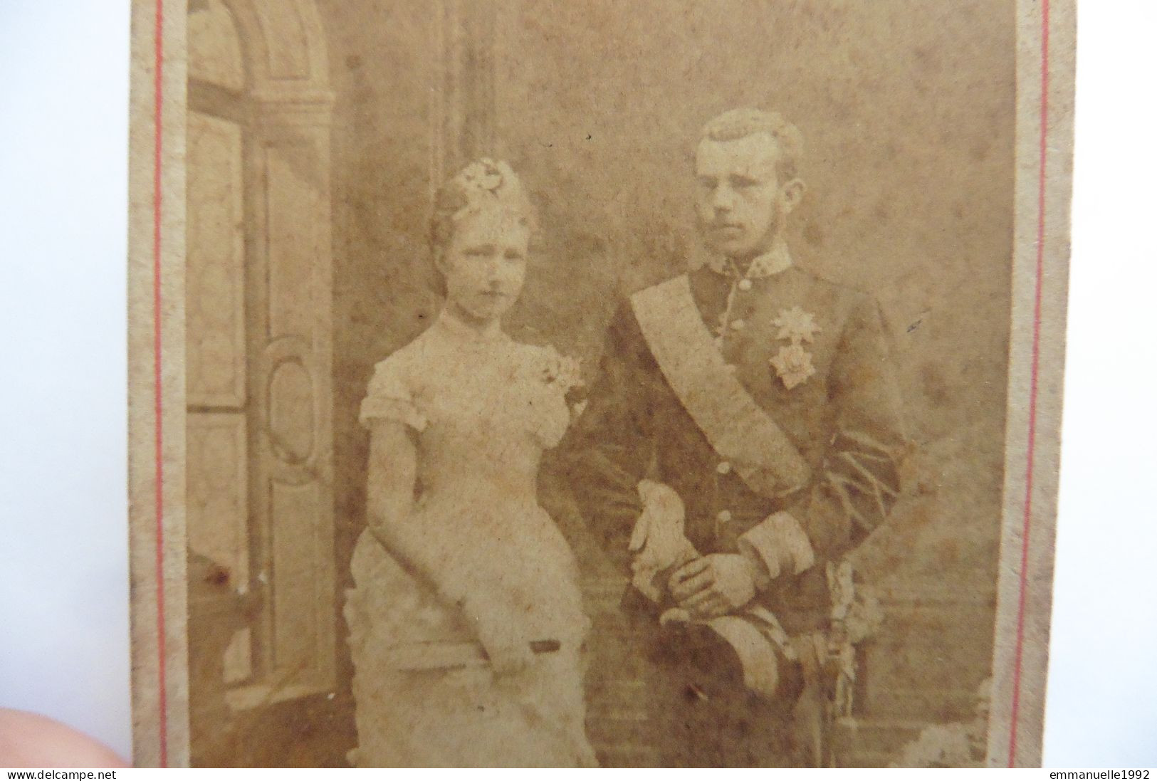 Photo CDV Archiduc Rodolphe D'Autriche Et Princesse Stéphanie De Belgique 1880 Kronprinz Rudolf Von Österreich - Ancianas (antes De 1900)