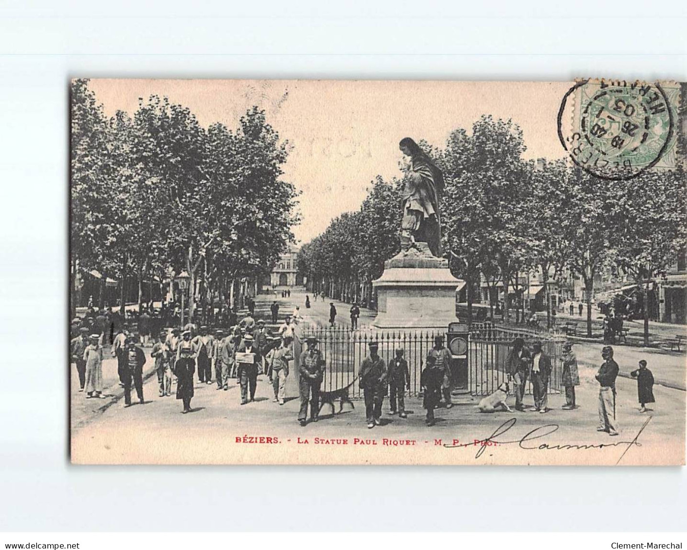 BEZIERS : La Statue Paul Riquet - Très Bon état - Beziers
